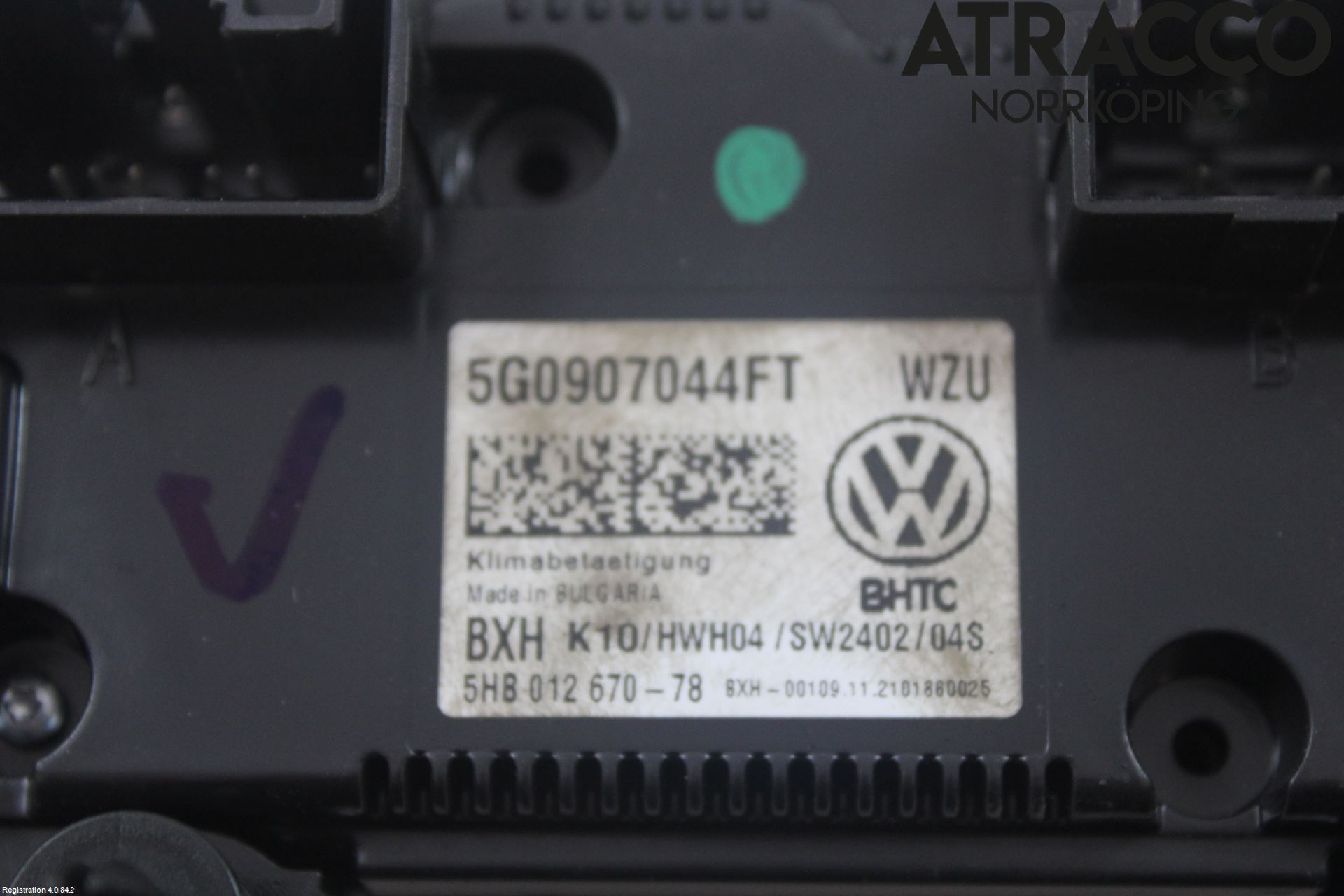 Volkswagen VW T-ROC 18- Varmeapparat Panel(Regulering)