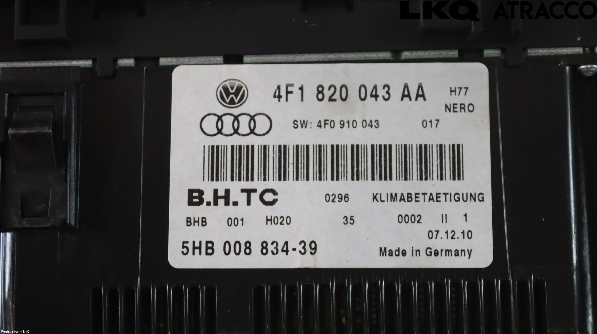 Audi A6/S6     05-11 Varmeapparat Panel(Regulering)