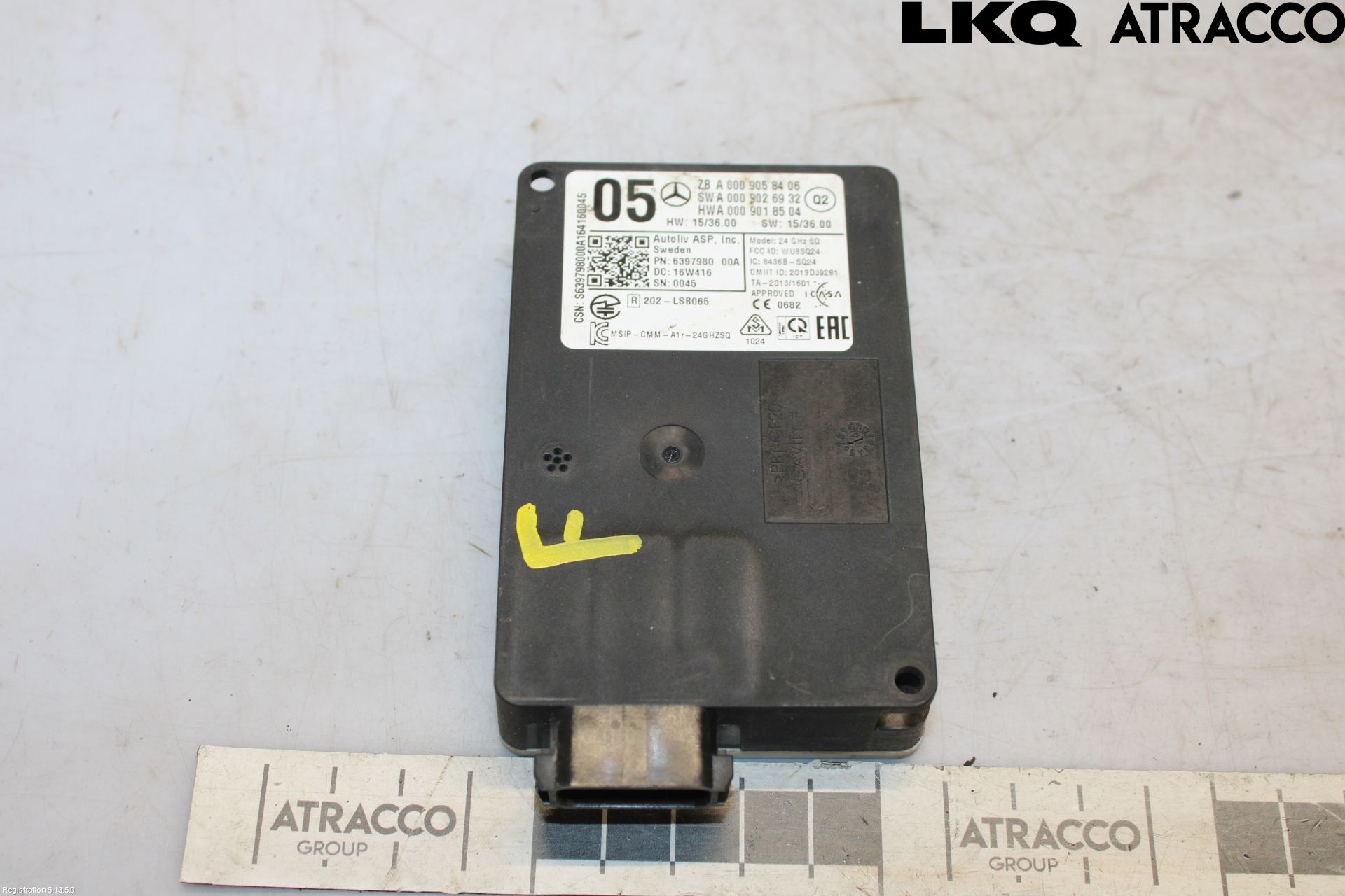 Mercedes-Benz MB B-KLASS (W246/W242) 12-19 Sensor Kollisjonsbeskyttelse