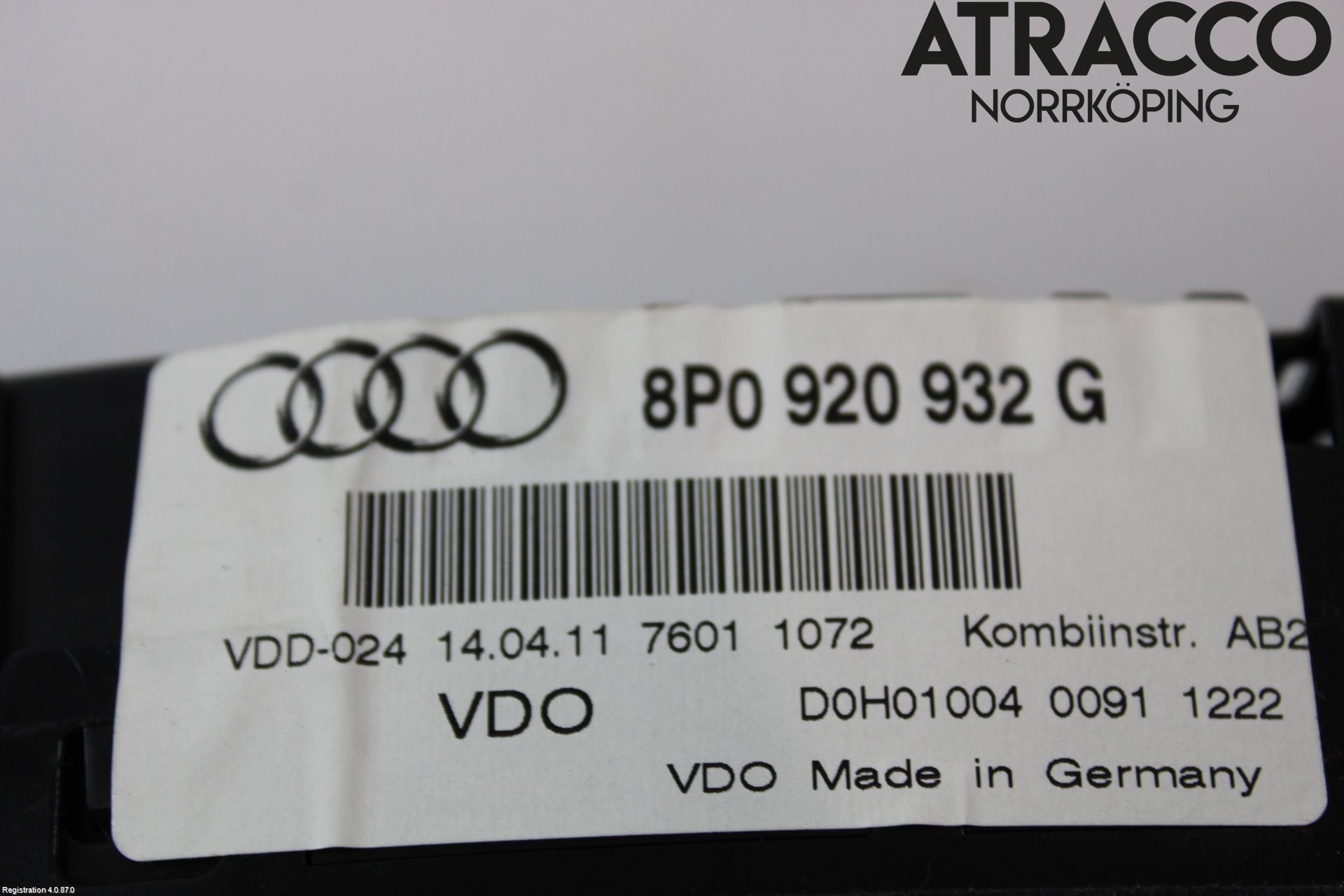 Audi A3/S3 05-13 Instr Kombinert