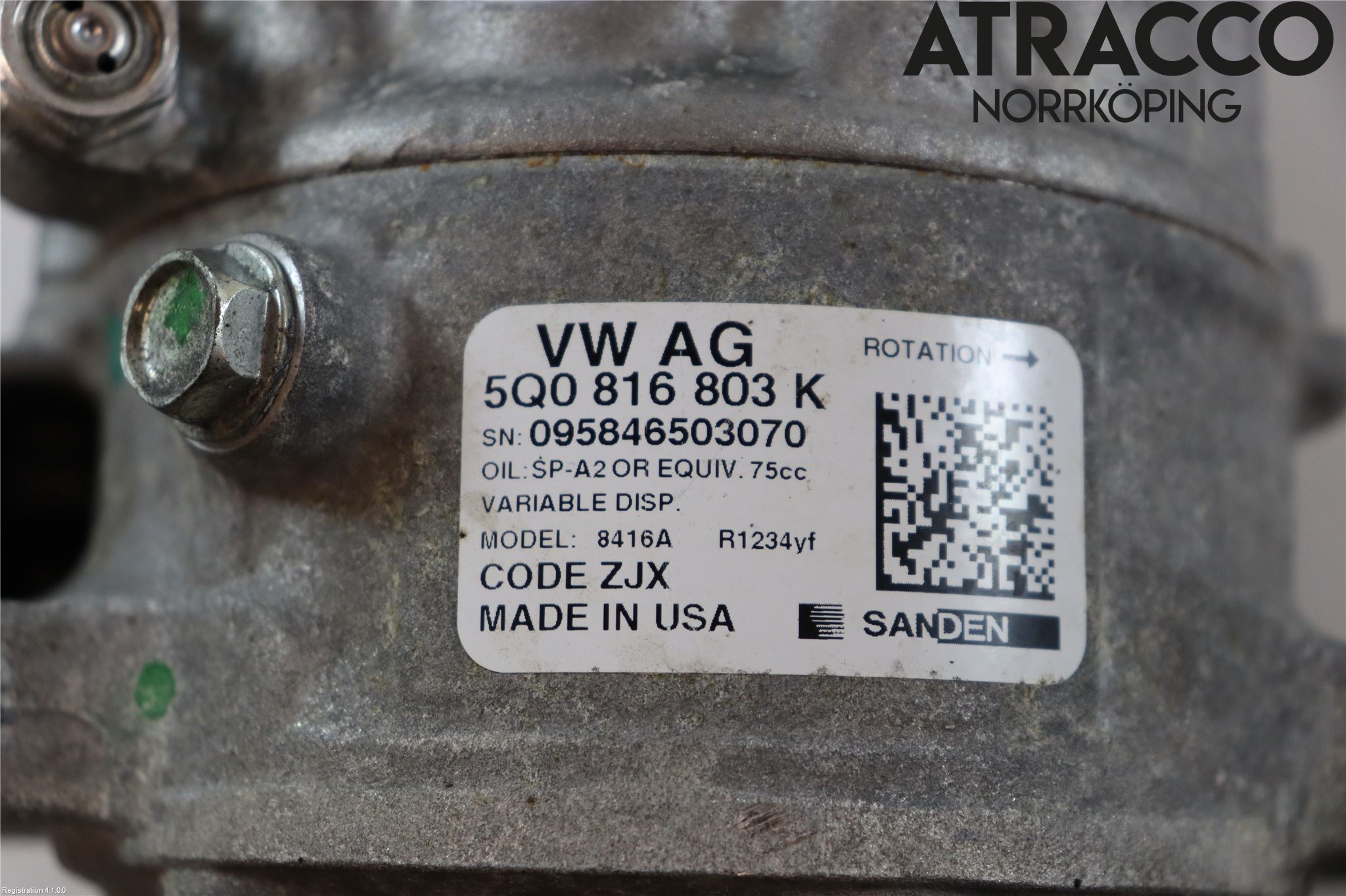 Volkswagen VW TIGUAN ALLSPACE 18- Varme Ac Kompressor