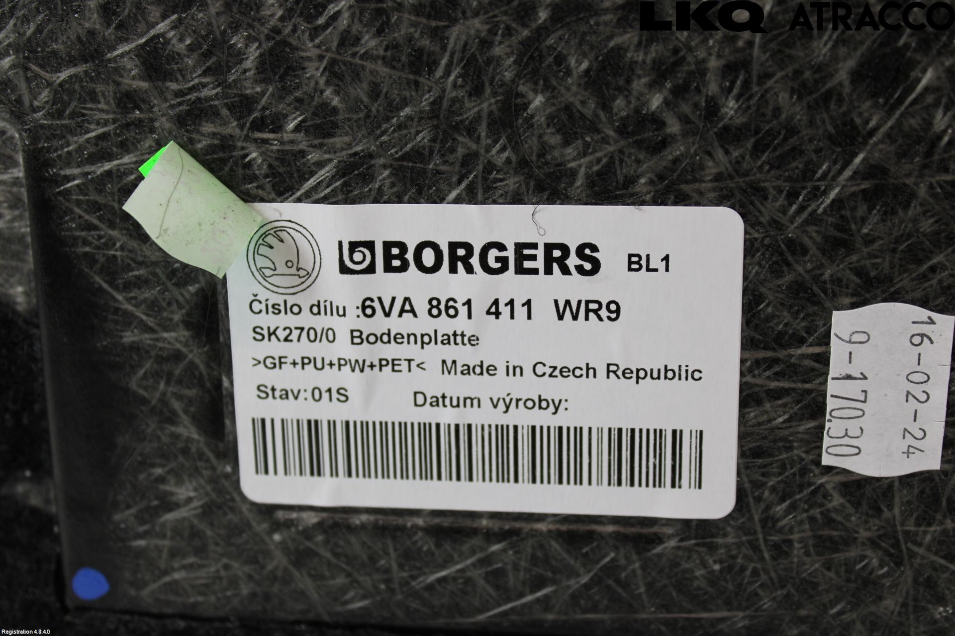 Skoda FABIA 22- Innr Bagasjeromkledsel