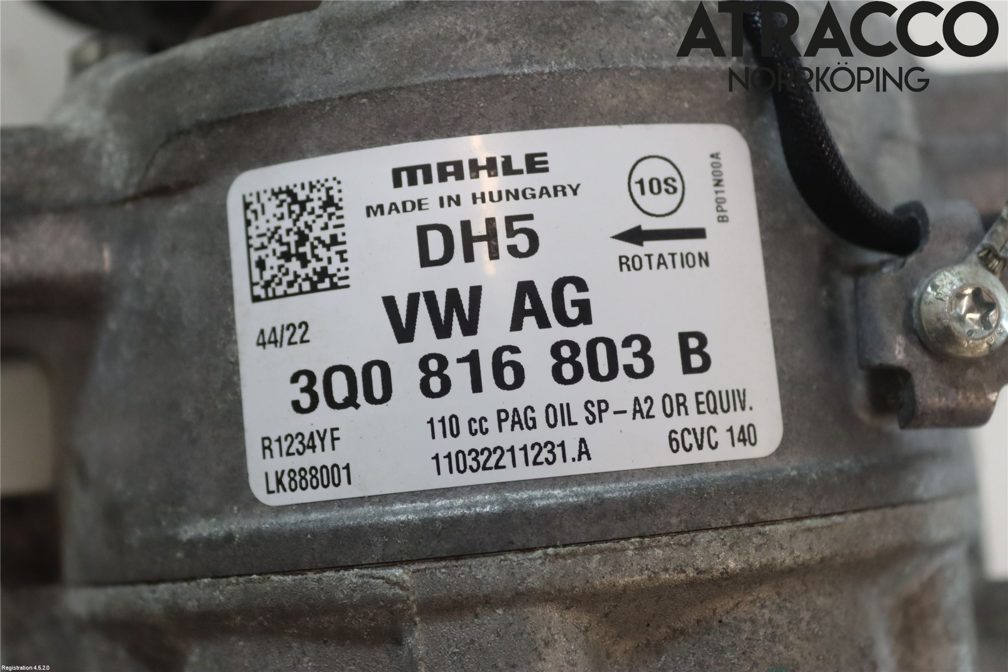 Volkswagen VW CADDY 21- Varme Ac Kompressor