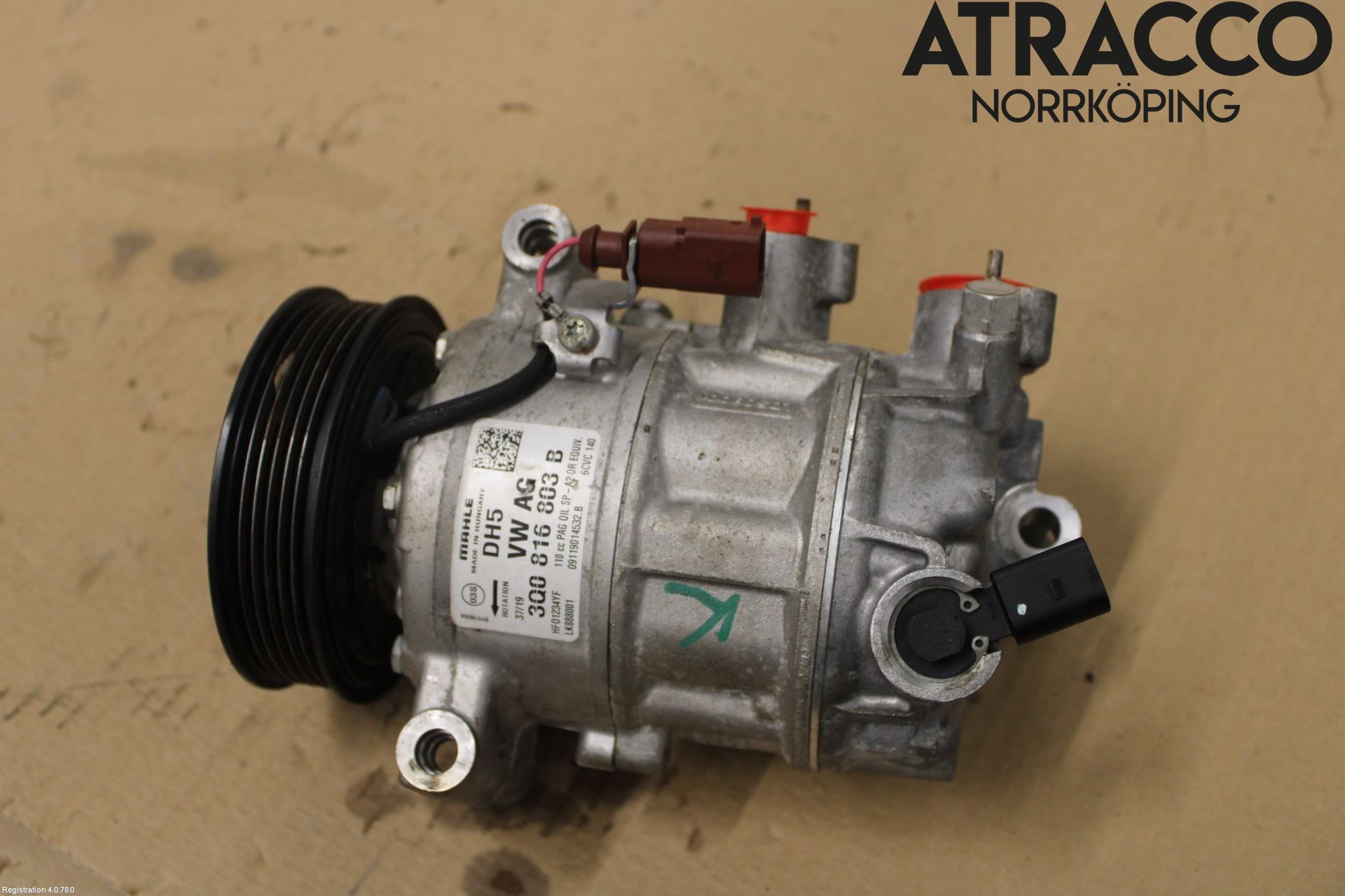 Volkswagen VW GOLF / E-GOLF VII 13-20 Varme Ac Kompressor