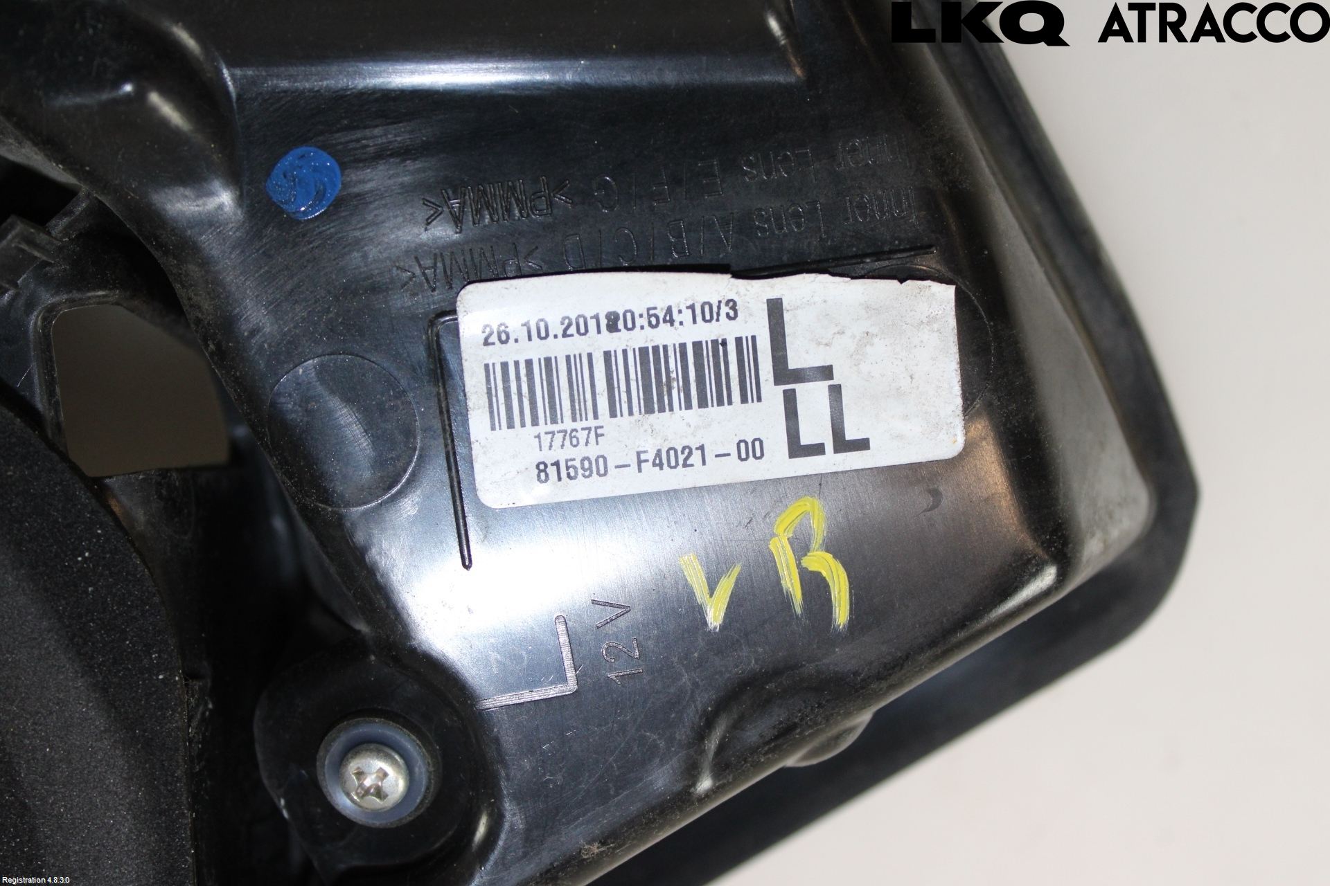 Toyota C-HR 16-23 Baklykt Venstre  På Luke(Indre