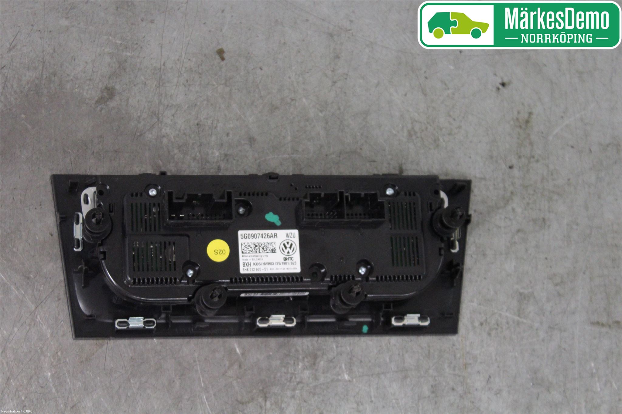 Volkswagen VW GOLF / E-GOLF VII 13-20 Varmeapparat Panel(Regulering)