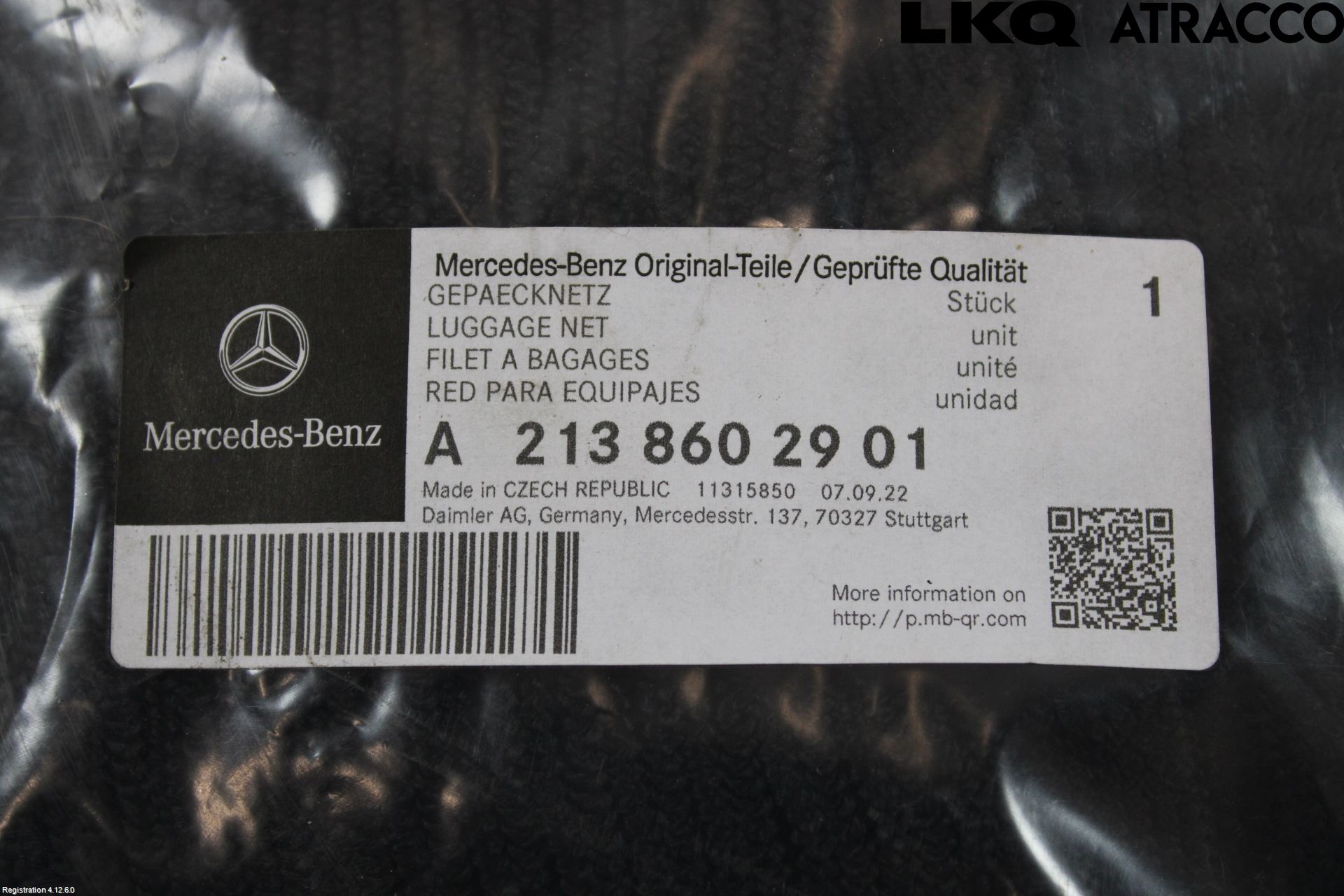 Mercedes-Benz MB E-KLASS (W213) 16-23 Innr Lastenett
