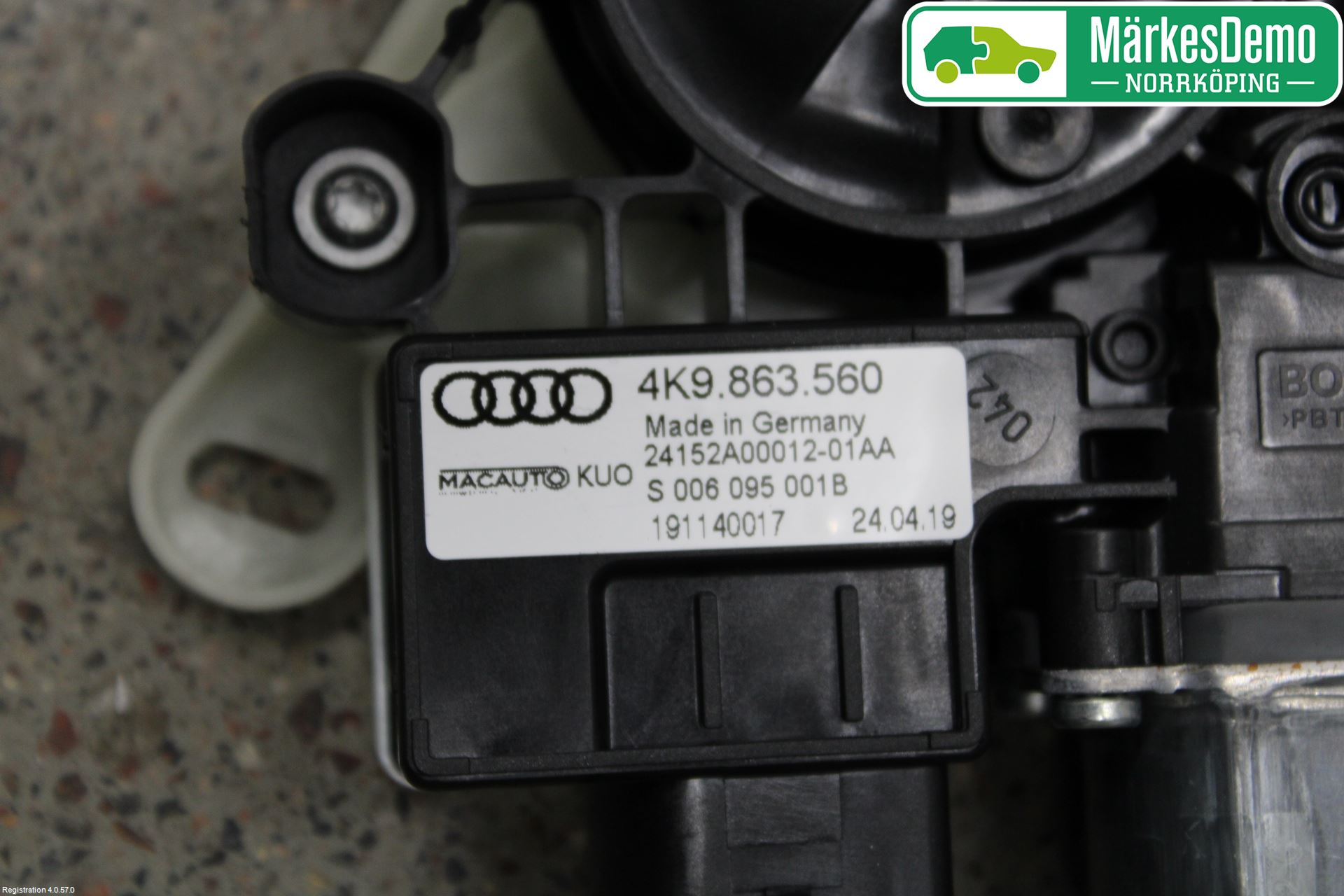 Audi A6 F2/C8 19- Innr Innsyn Beskytelse Stv