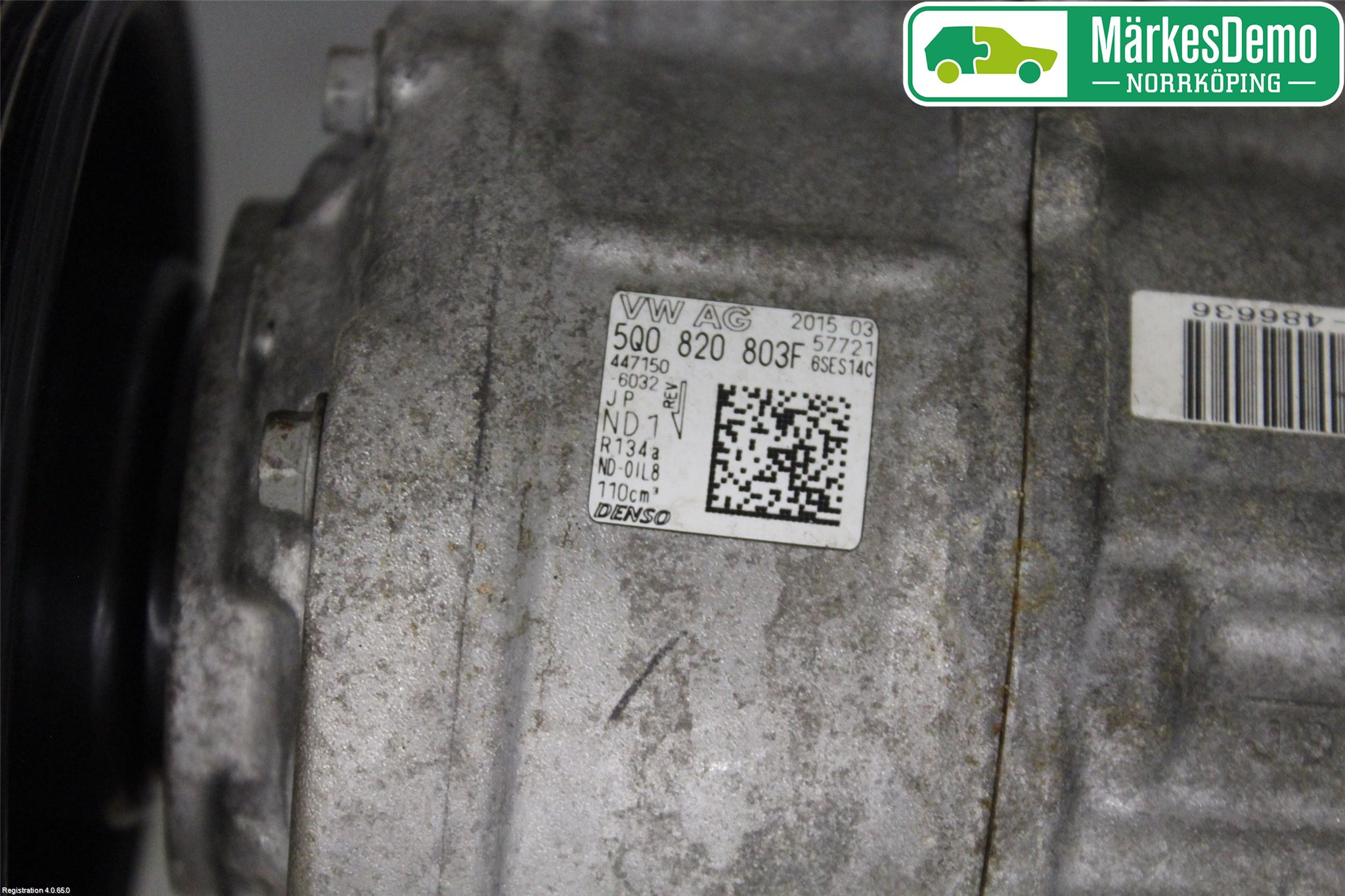 Volkswagen VW GOLF / E-GOLF VII 13-20 Varme Ac Kompressor