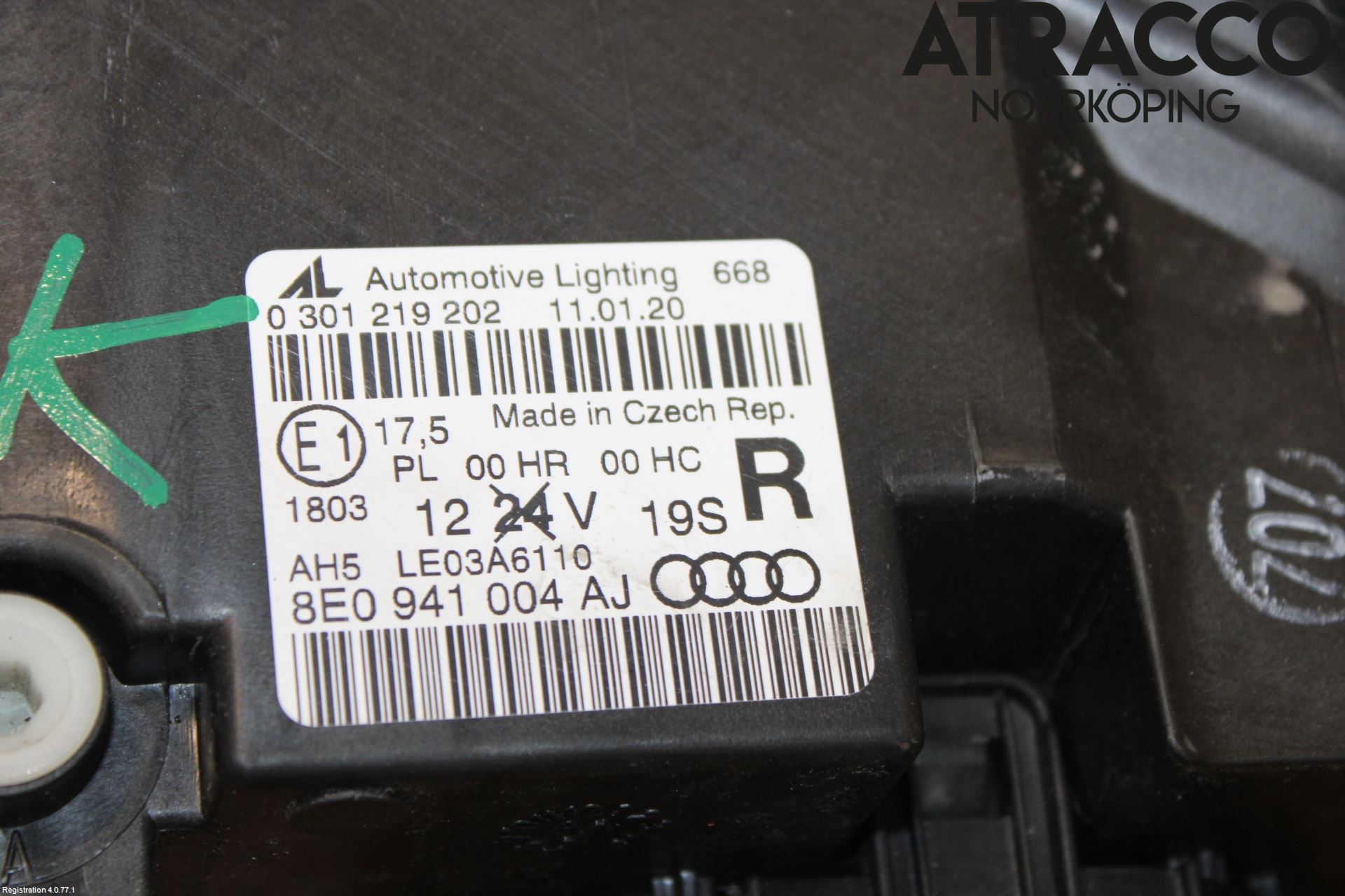 Audi A4/S4 05-07 Frontlykt Høyre