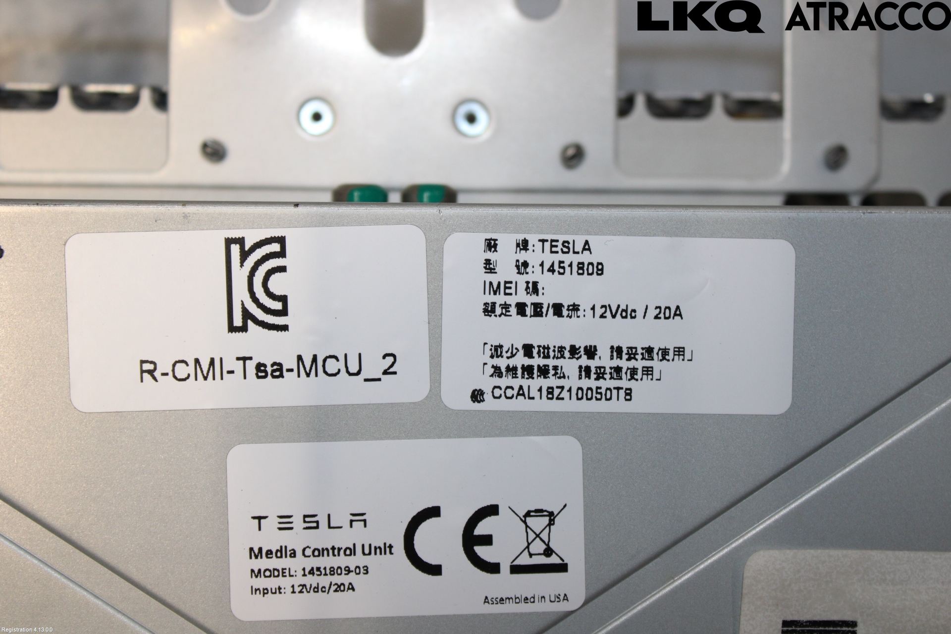 Tesla MODEL X 16- Instr Skjerm Dvd-Gps-Ac-Tlf