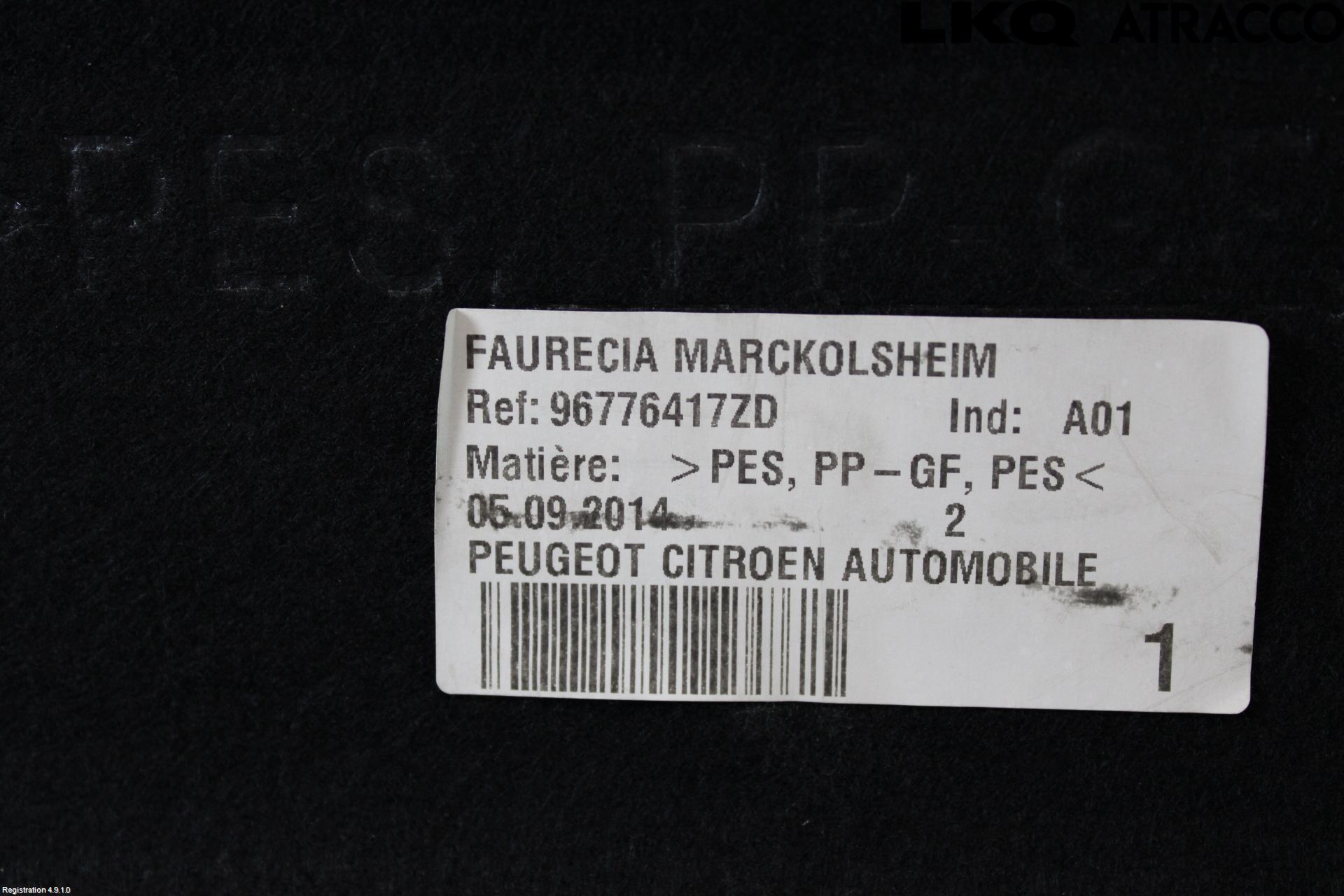 Peugeot 308 14-21 Innr Hattehylle