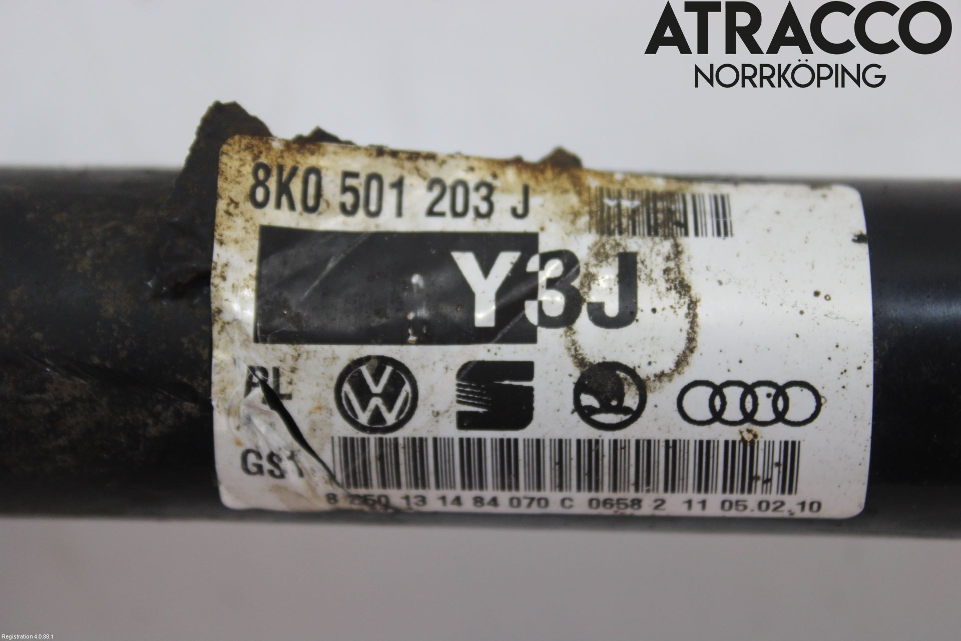 Audi A4/S4 08-11 Drivaksel Bak Kompl Venstre