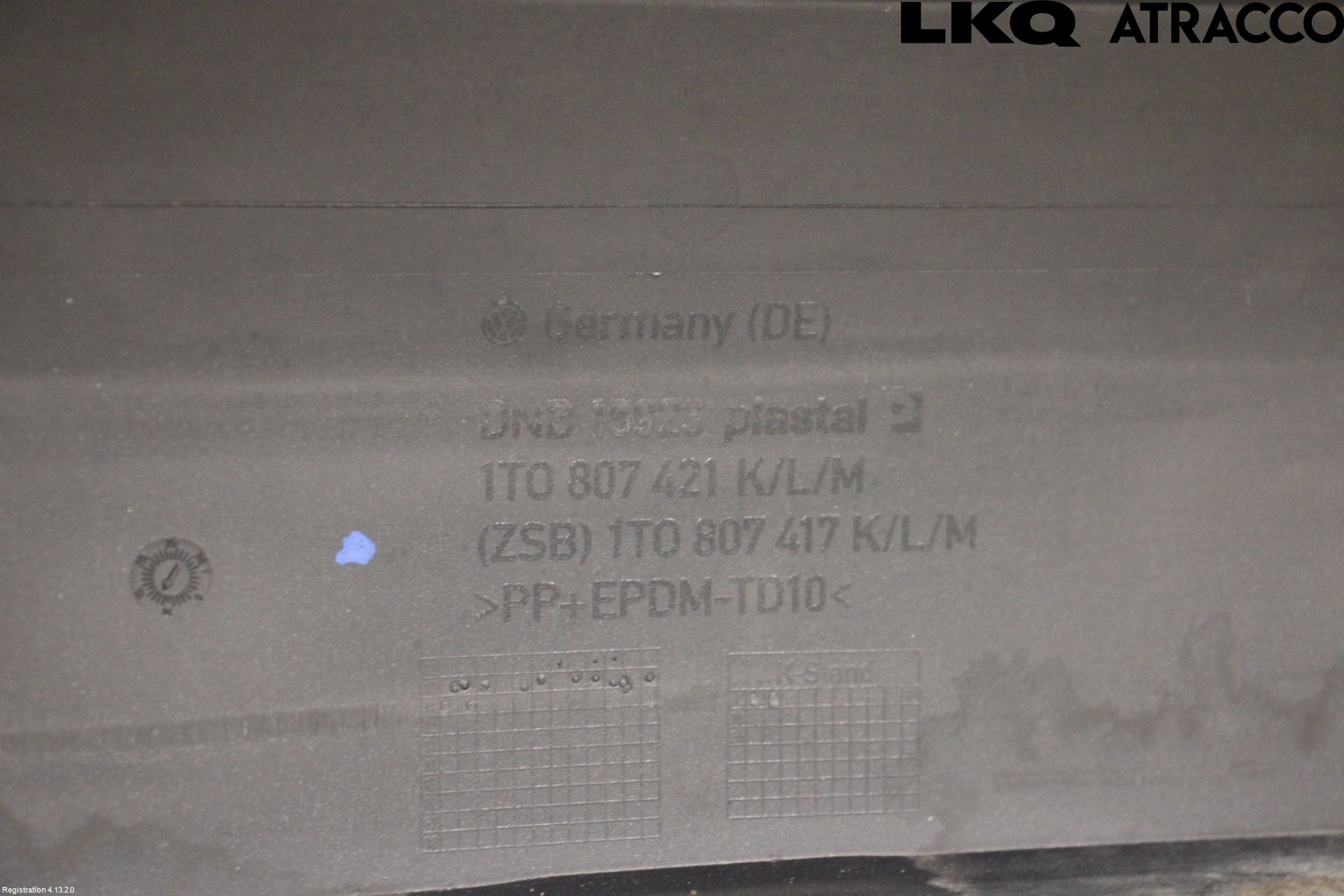 Volkswagen VW TOURAN 10-15 Støtfanger Bak Overtrekk