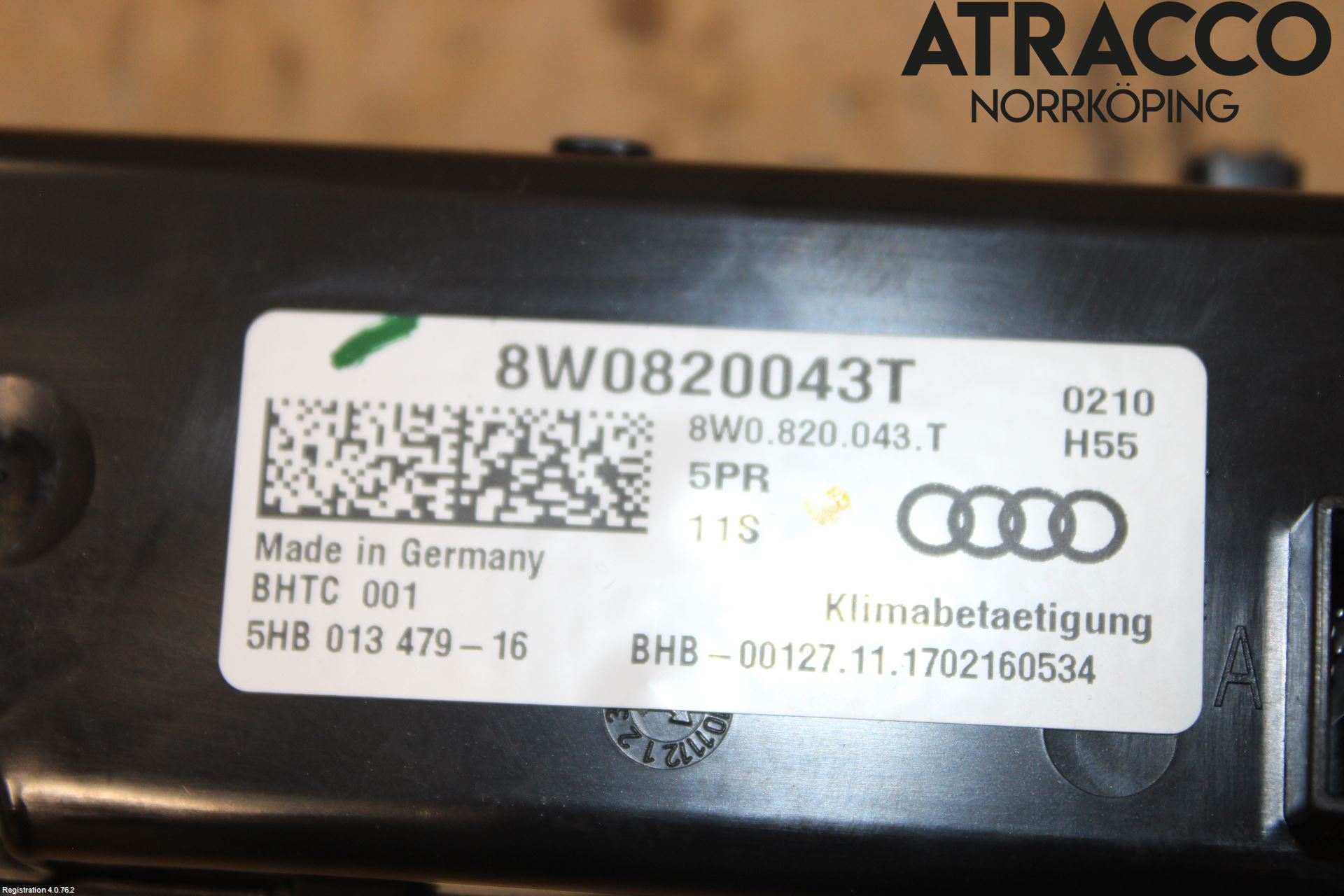 Audi A4/S4 B9 16-19 Varmeapparat Panel(Regulering)