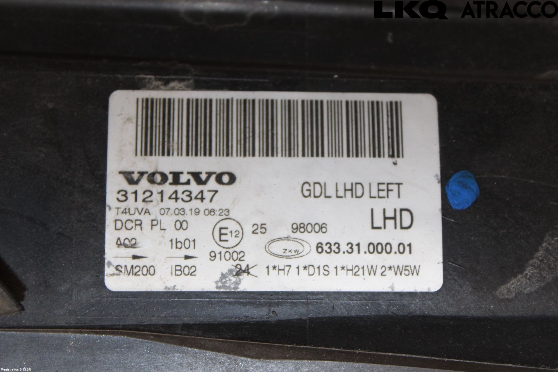 Volvo V70 08-13 Frontlykt Venstre