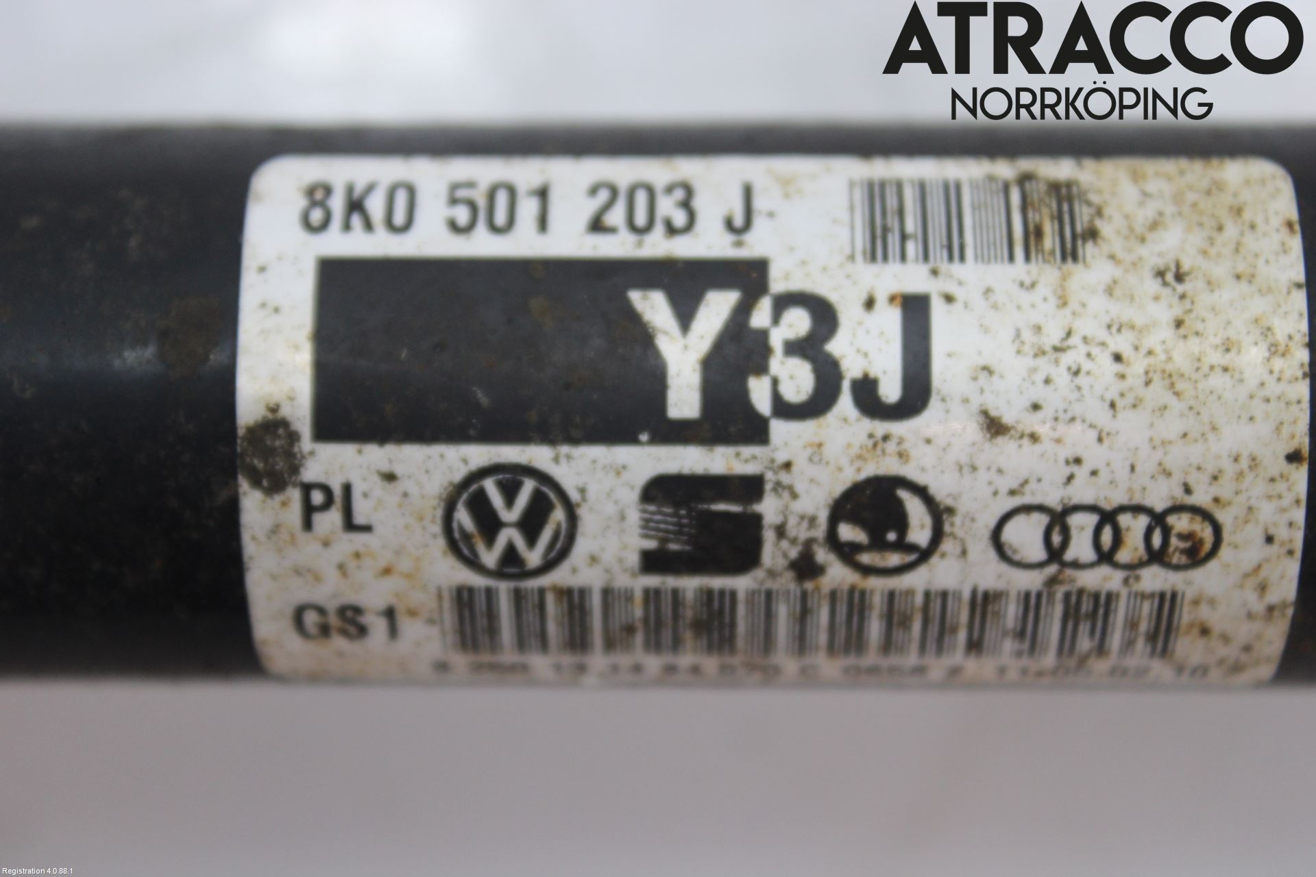 Audi A4/S4 08-11 Drivaksel Bak Kompl Høyre
