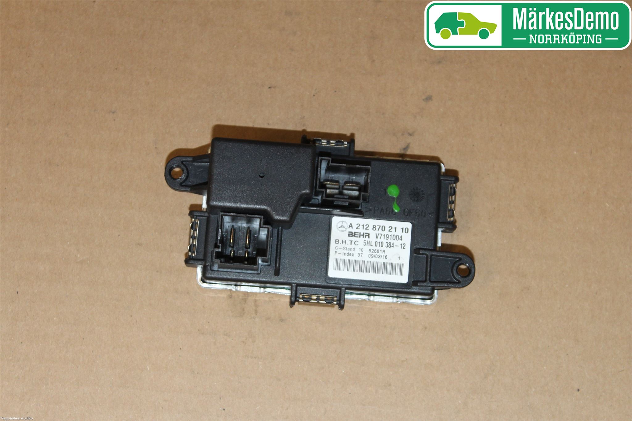 Mercedes-Benz MB E-KLASS (W212) 09-16 Varmeapparat Viftemotstand