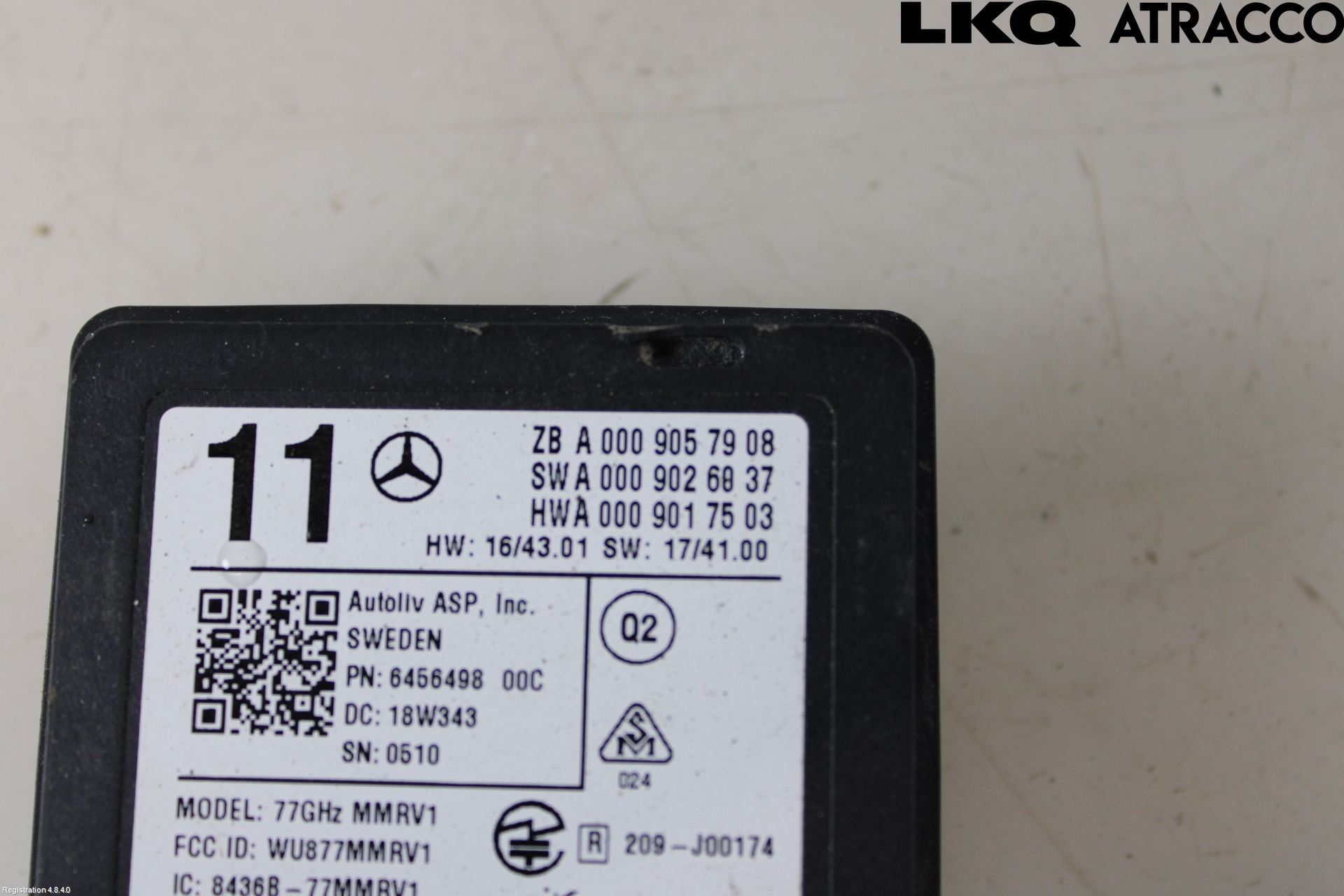 Mercedes-Benz MB E-KLASS (W213) 16-23 Sensor Kollisjonsbeskyttelse