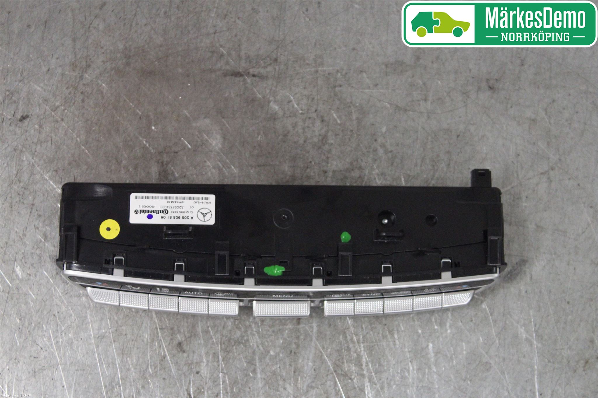 Mercedes-Benz MB C-KLASS (W205) 14-21 Varmeapparat Panel(Regulering)