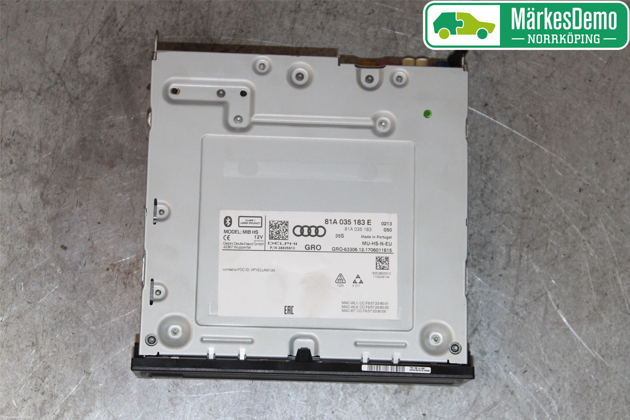 Audi A3/S3 8V 13-20 Stereo Radio Med Cd