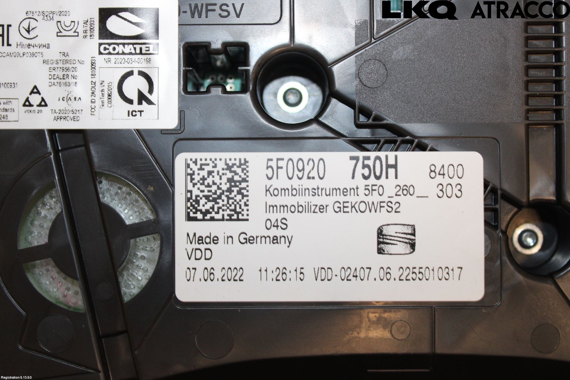 Seat ATECA 16->> Instr Kombinert