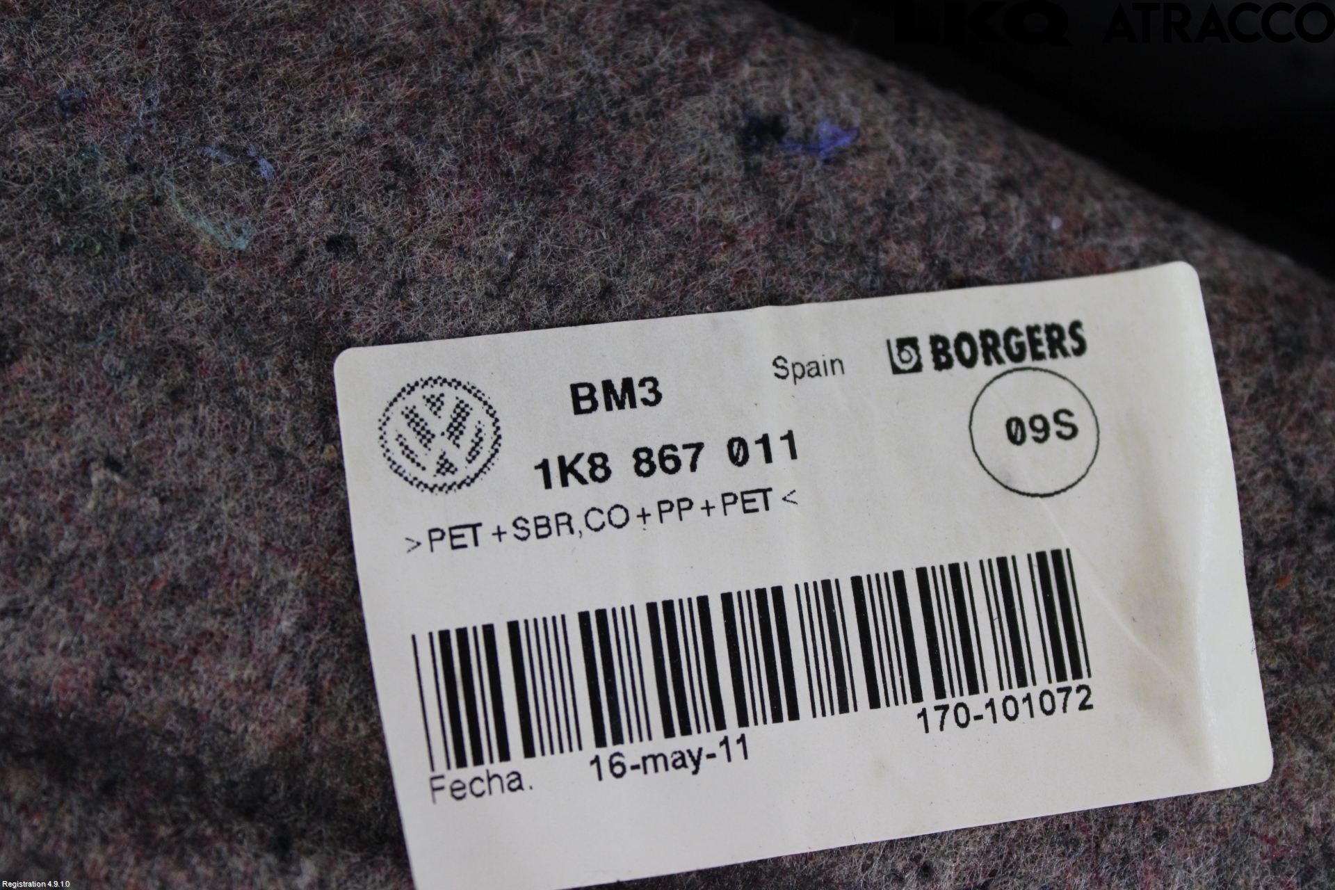 Volkswagen VW SCIROCCO 09-17 Innr Dørtrekk Venstre