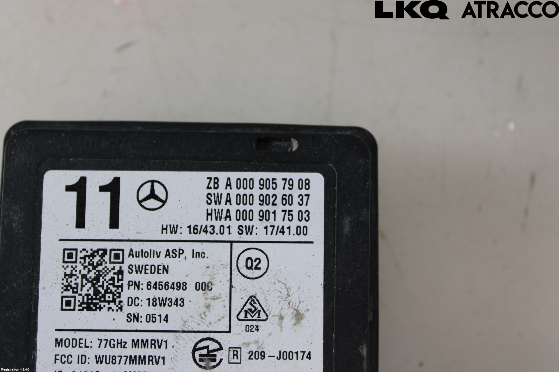 Mercedes-Benz MB E-KLASS (W213) 16-23 Sensor Kollisjonsbeskyttelse