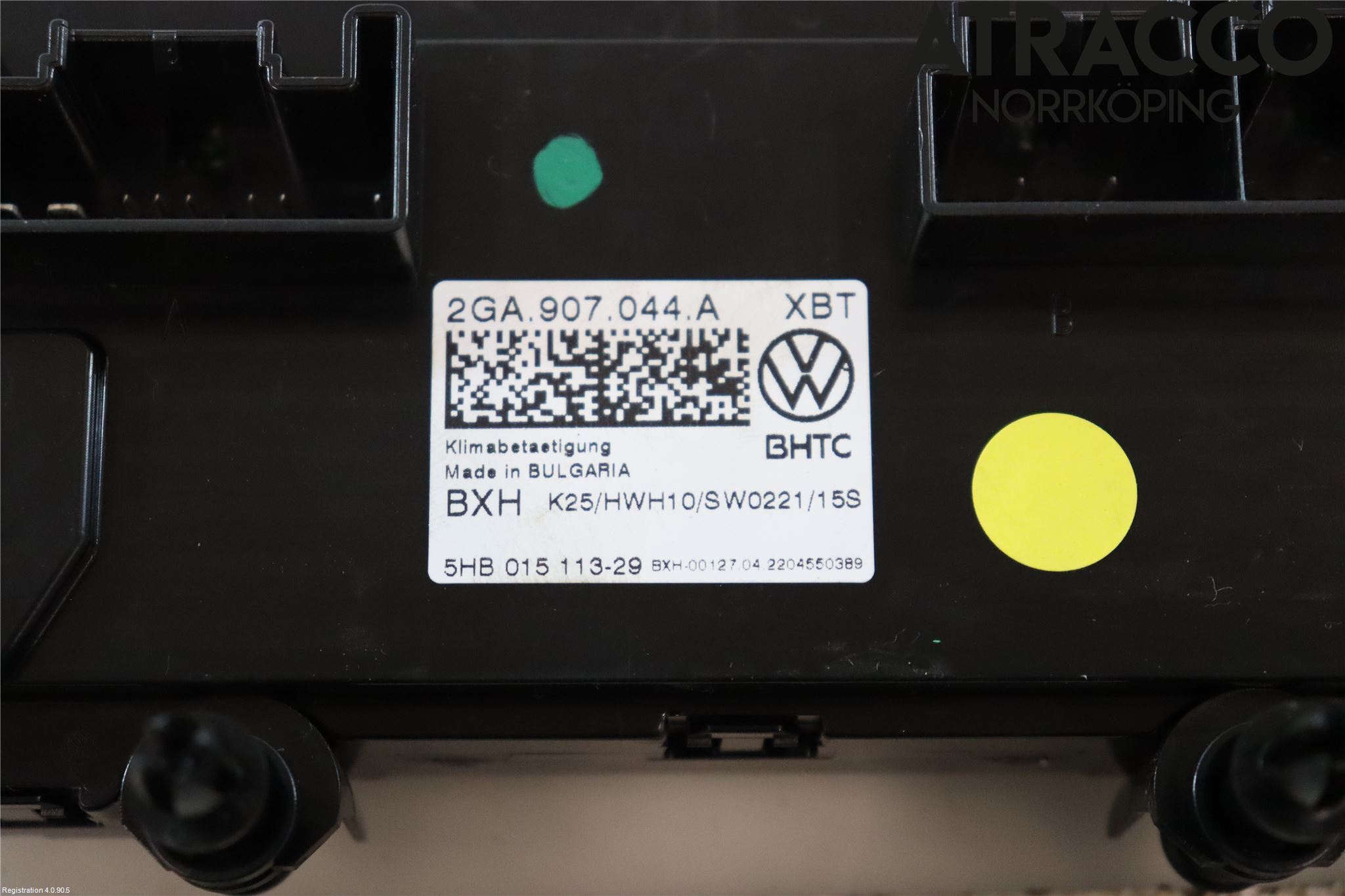 Volkswagen VW T-ROC 18- Varmeapparat Panel(Regulering)