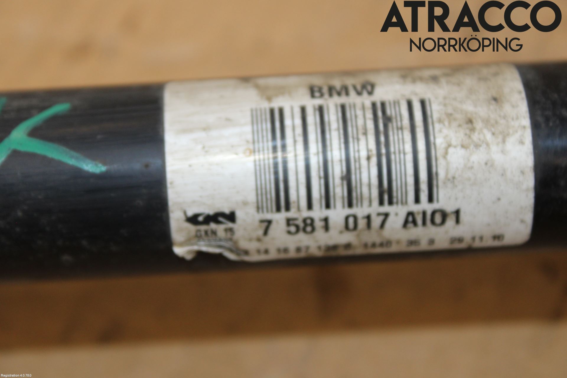 BMW 5 F10/F11/F18 09-17 Drivaksel Bak Kompl Venstre