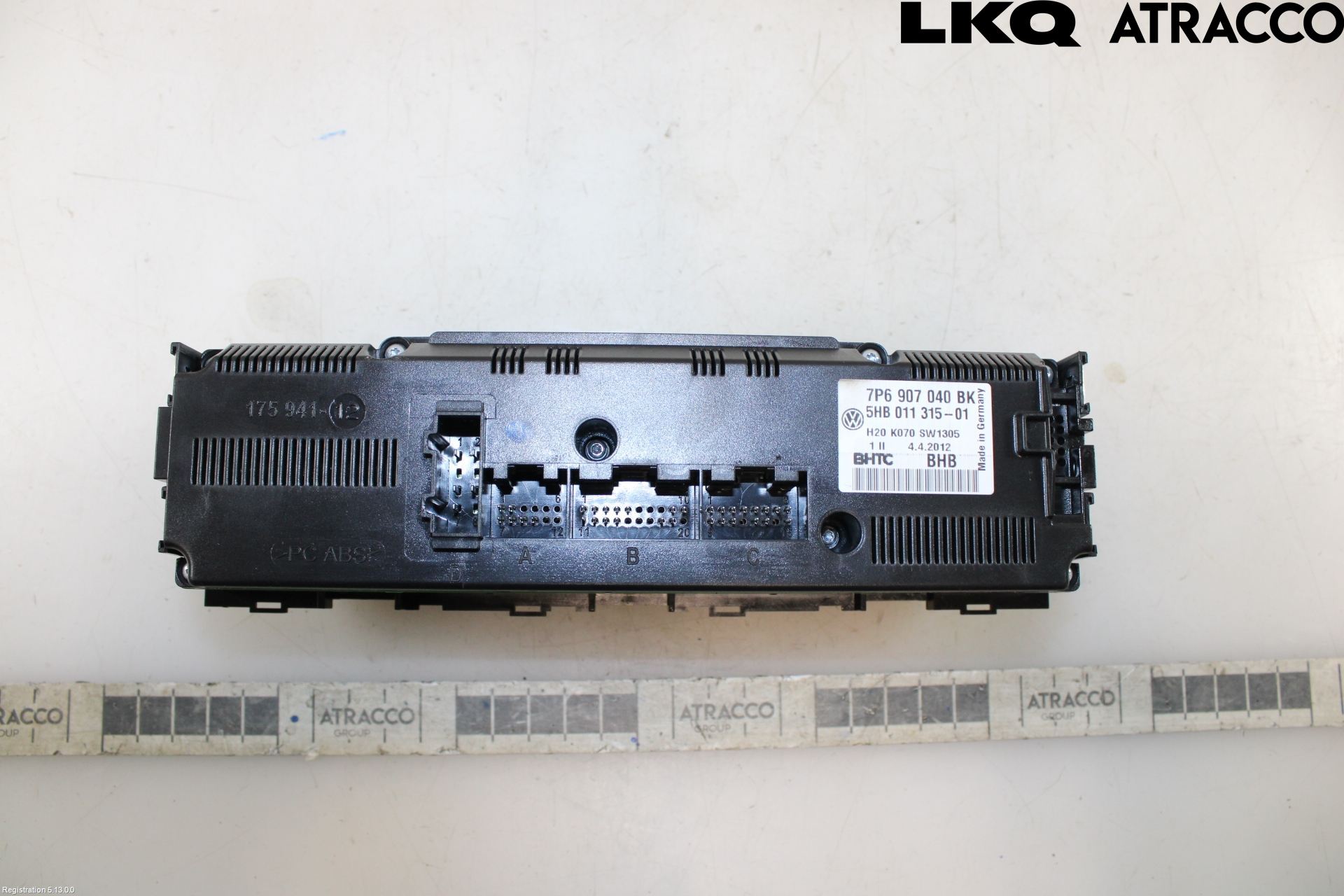 Volkswagen VW TOUAREG 7P 11-18 Varmeapparat Panel(Regulering)