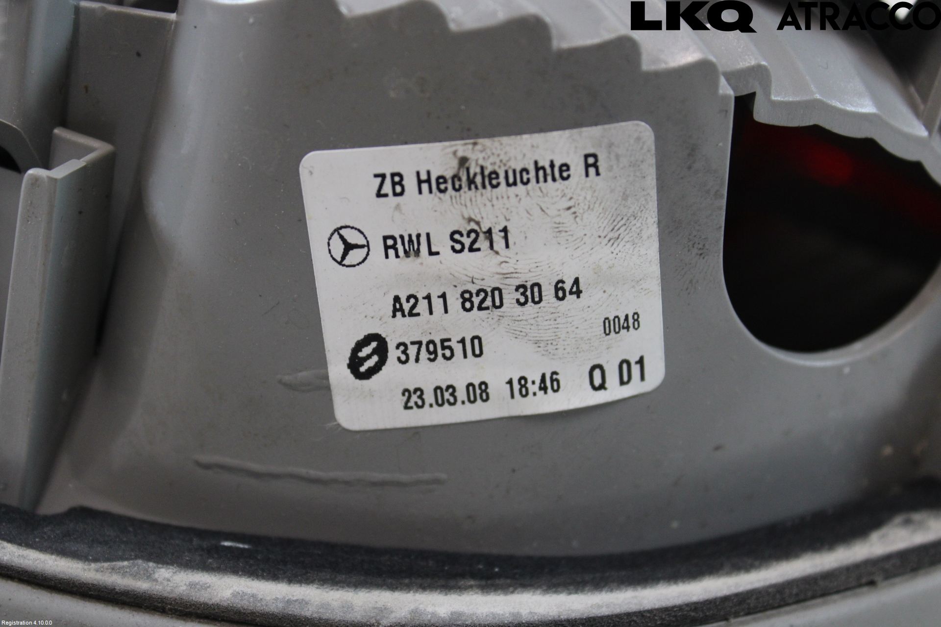 Mercedes-Benz MB E-KLASS (W211) 02-09 Baklykt Høyre  På Luke(Indre)