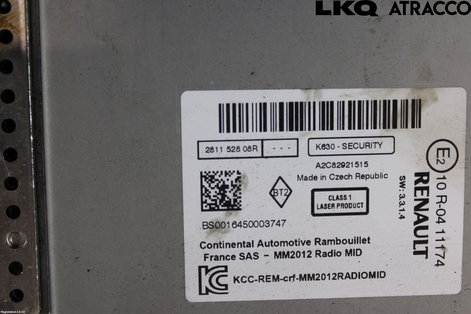 Renault KANGOO II 15-21 Stereo Radio Med Cd