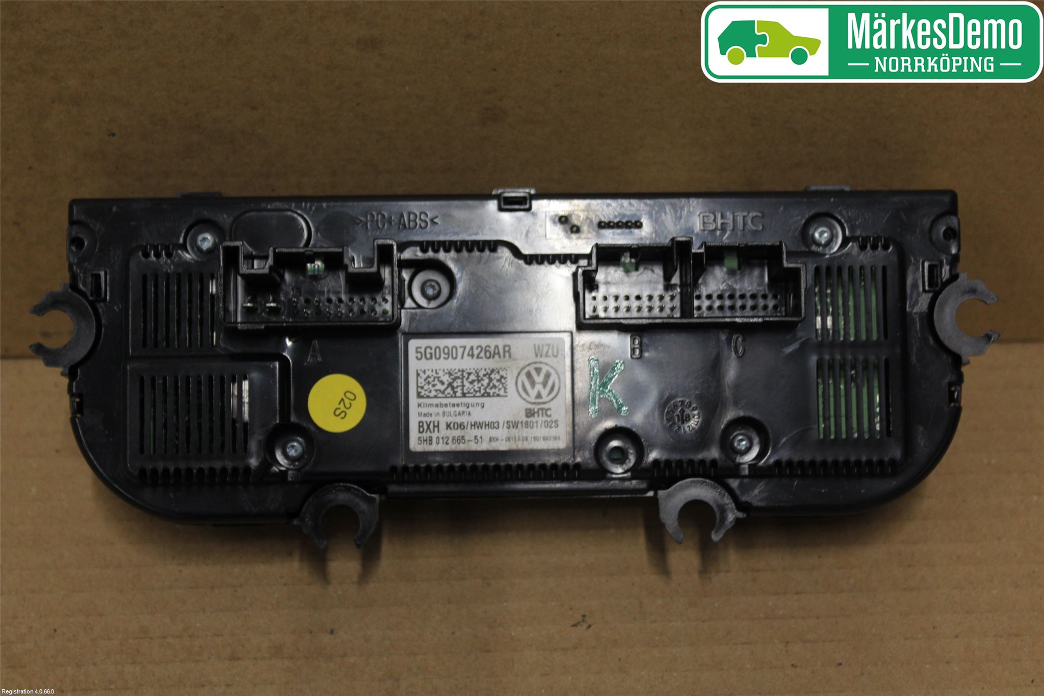 Volkswagen VW GOLF / E-GOLF VII 13-20 Varmeapparat Panel(Regulering)