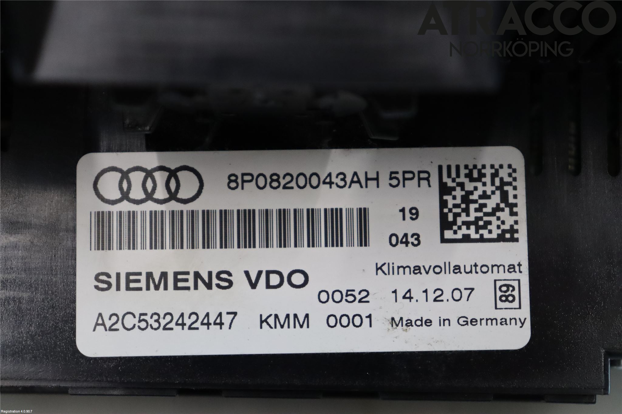 Audi A3/S3 05-13 Varmeapparat Panel(Regulering)