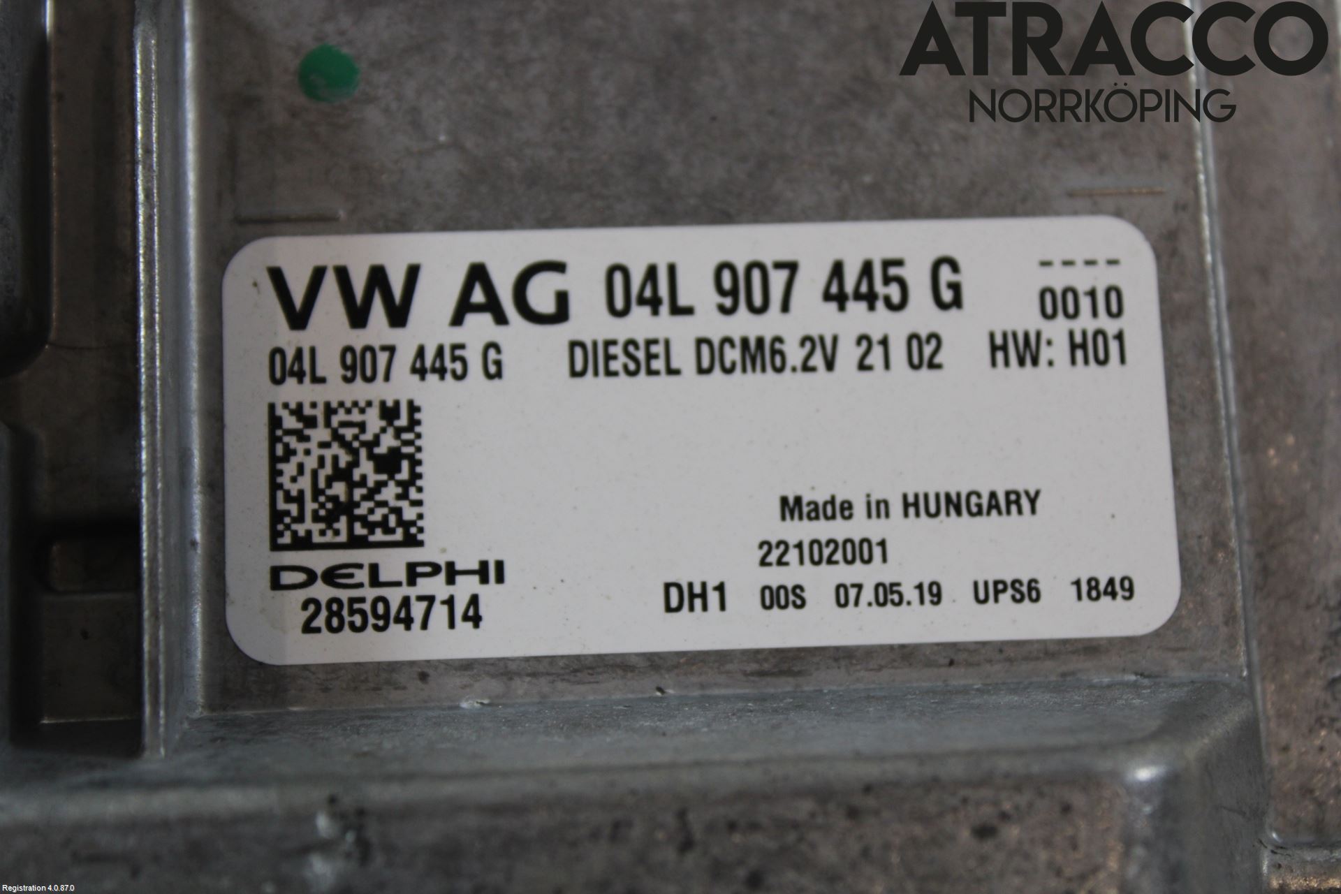 Volkswagen VW GOLF / E-GOLF VII 13-20 Styreenhet Dieselpumpe
