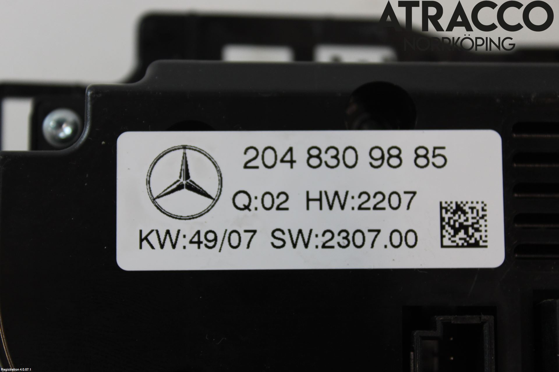 Mercedes-Benz MB C-KLASS (W204) 07-15 Varmeapparat Panel(Regulering)