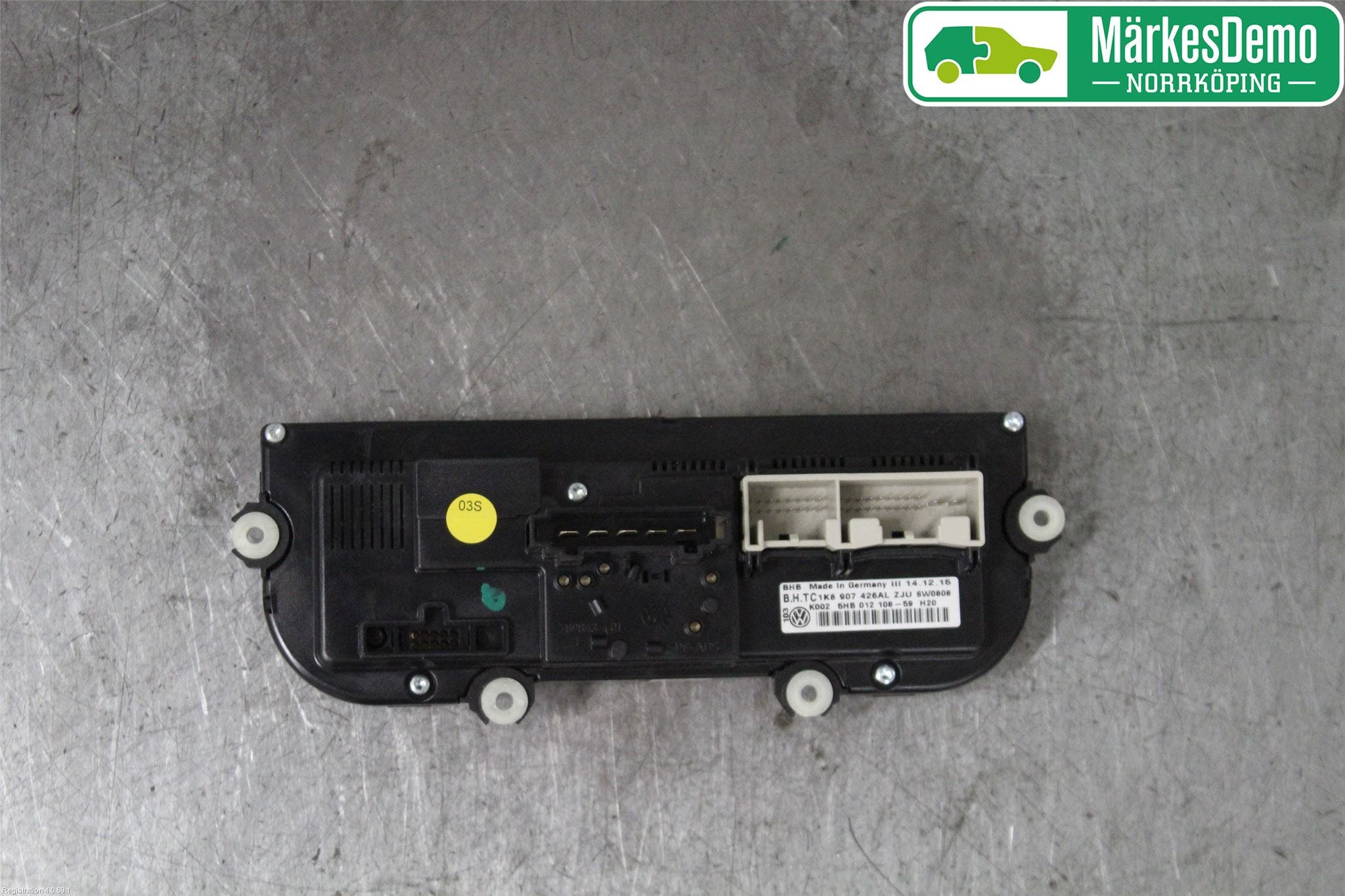 Volkswagen VW CADDY 16-20 Varmeapparat Panel(Regulering)