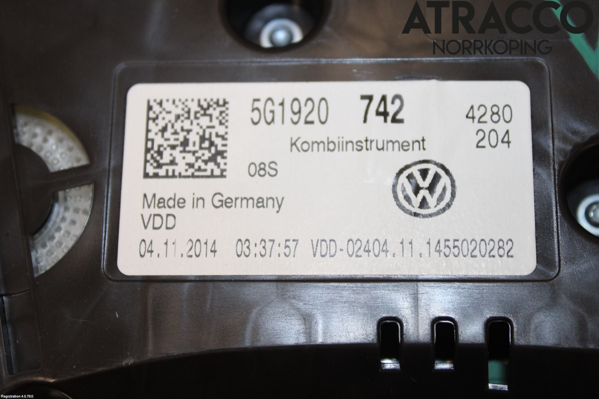 Volkswagen VW GOLF / E-GOLF VII 13-20 Instr Kombinert