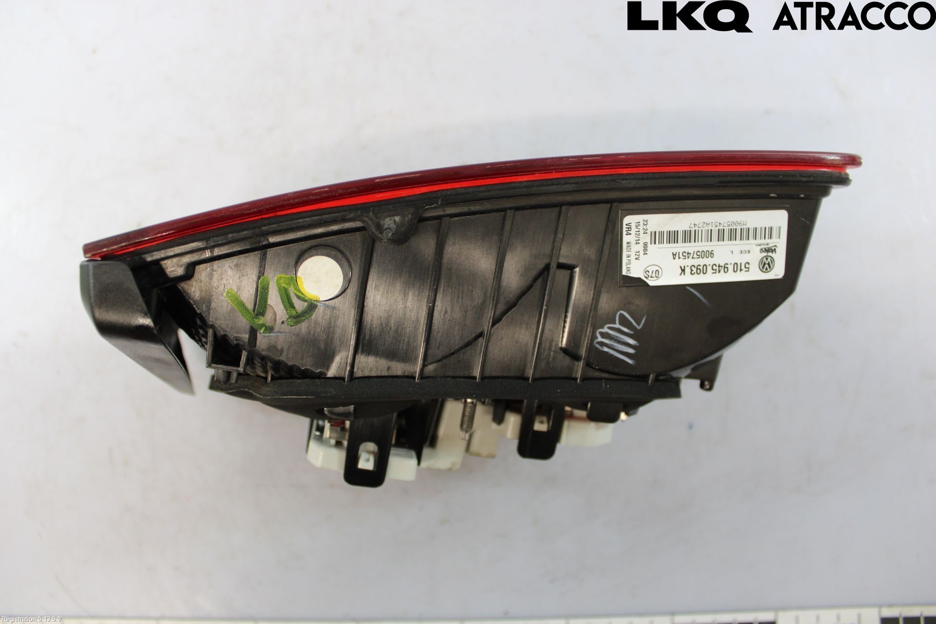 Volkswagen VW GOLF SPORTSVAN 15-20 Baklykt Venstre  På Luke(Indre