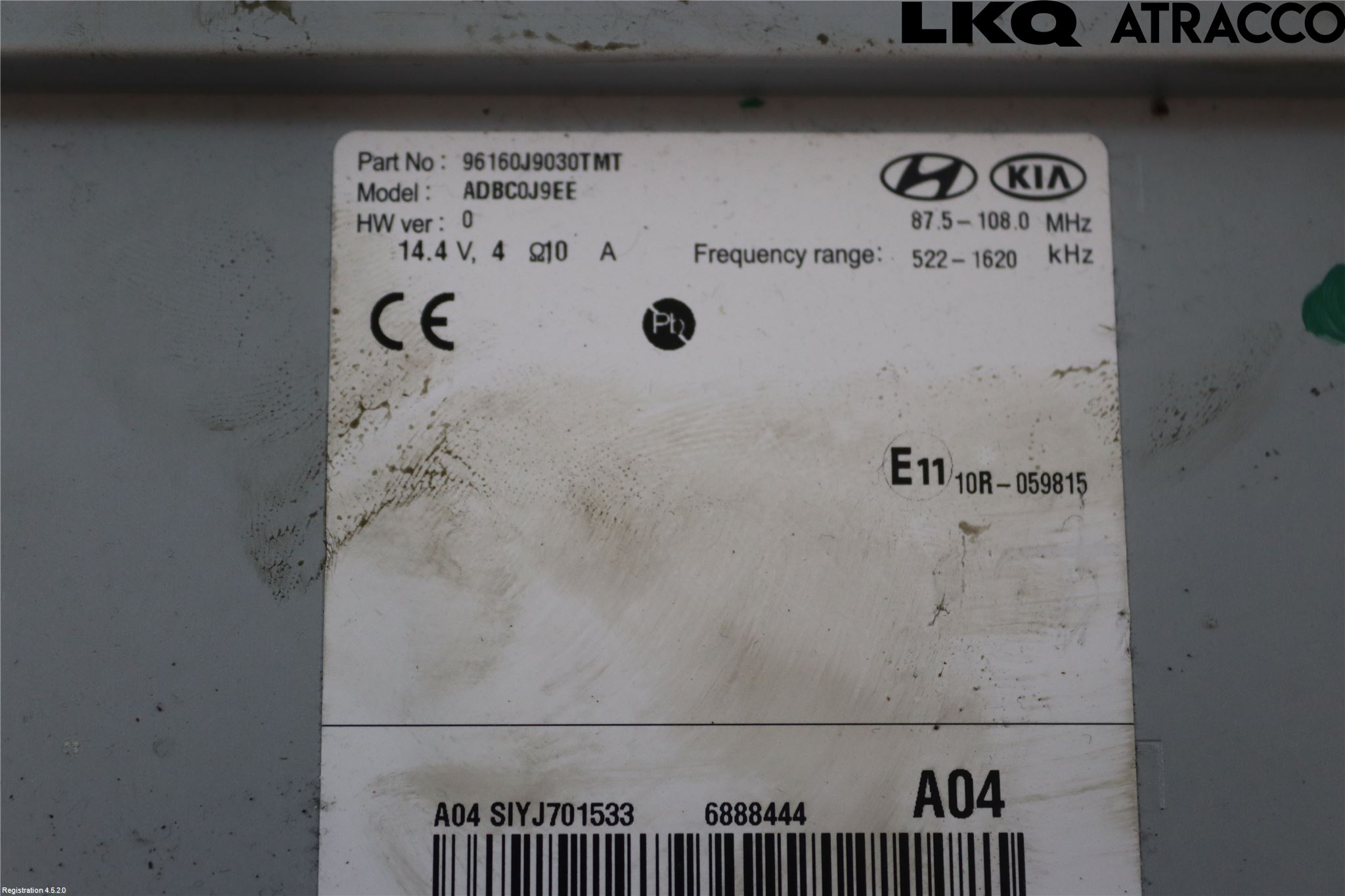 Hyundai KONA/ELECTRIC OS 18-23 Stereo Radio Med Cd