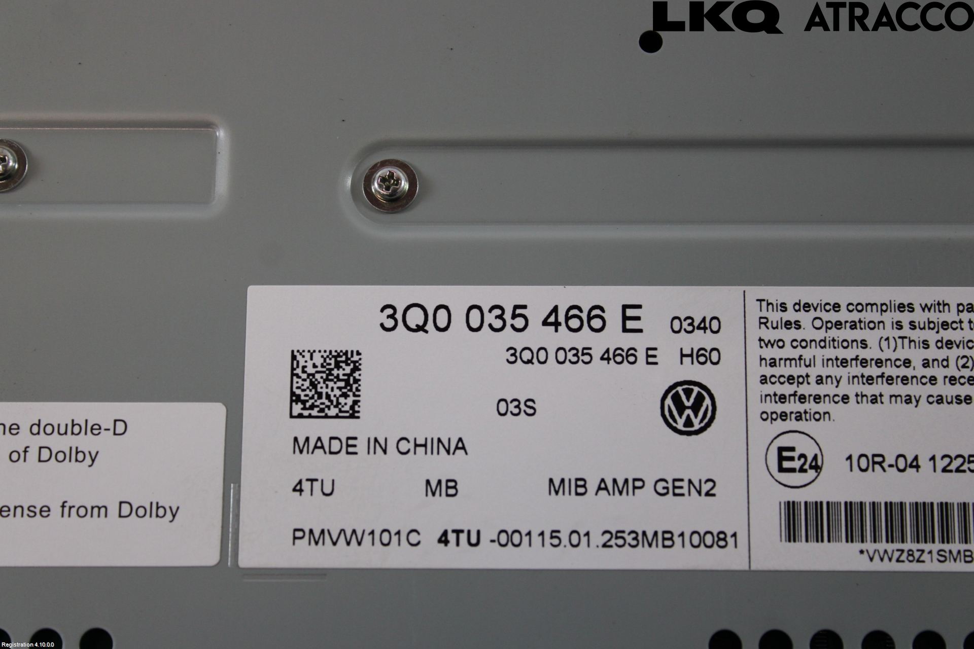 Volkswagen VW TOUAREG CR 18- Stereo Forsterker