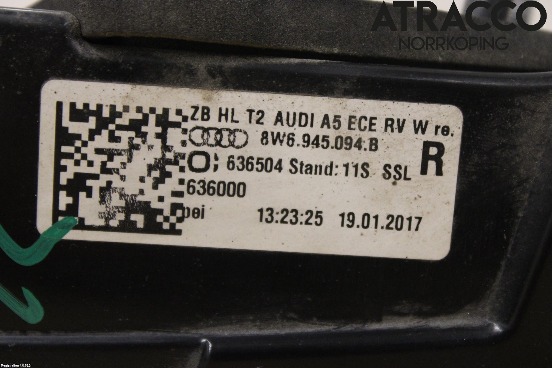 Audi A5 17- Baklykt Høyre  På Luke(Indre)