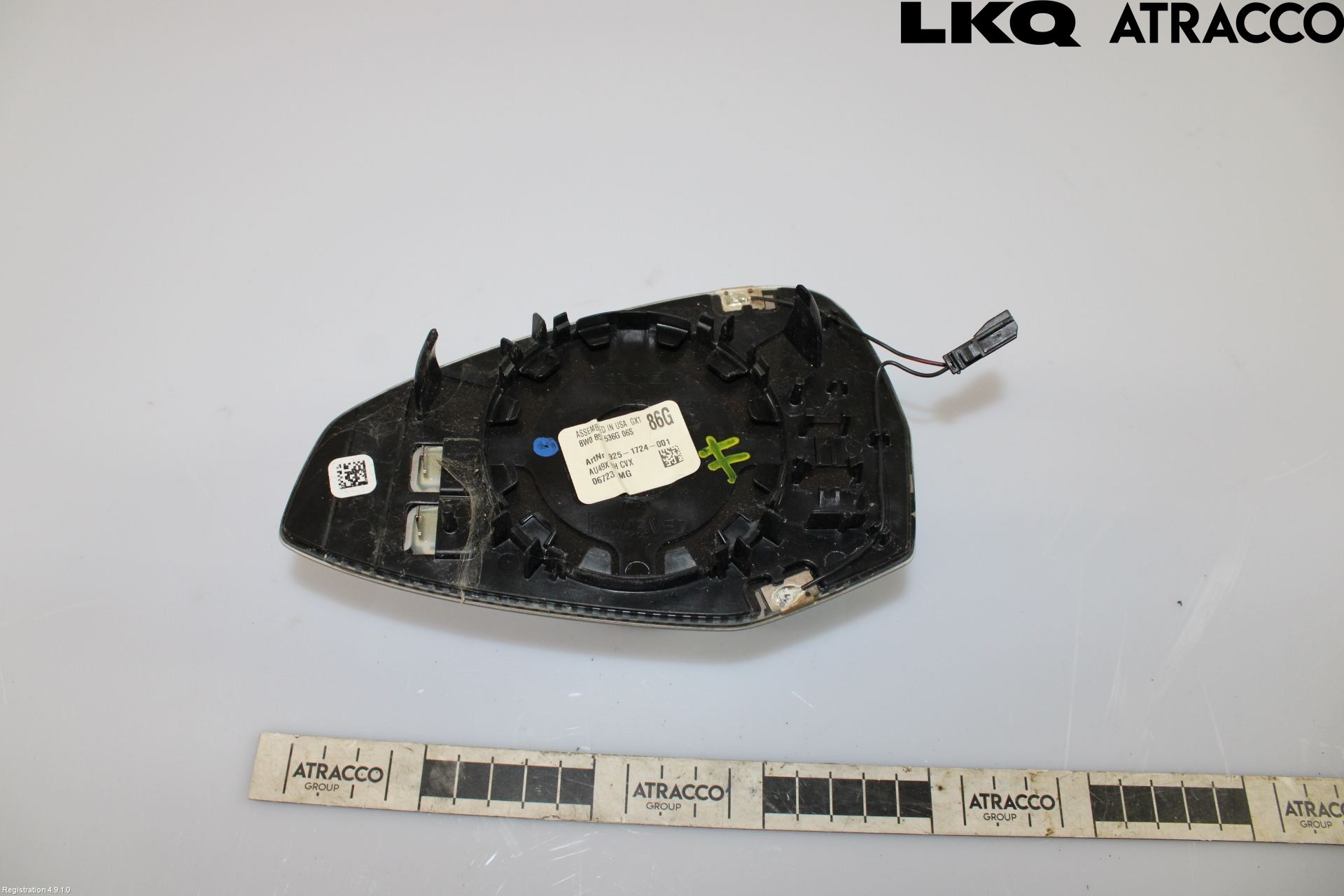 Audi A4/S4 B9 20- Speil Glass H