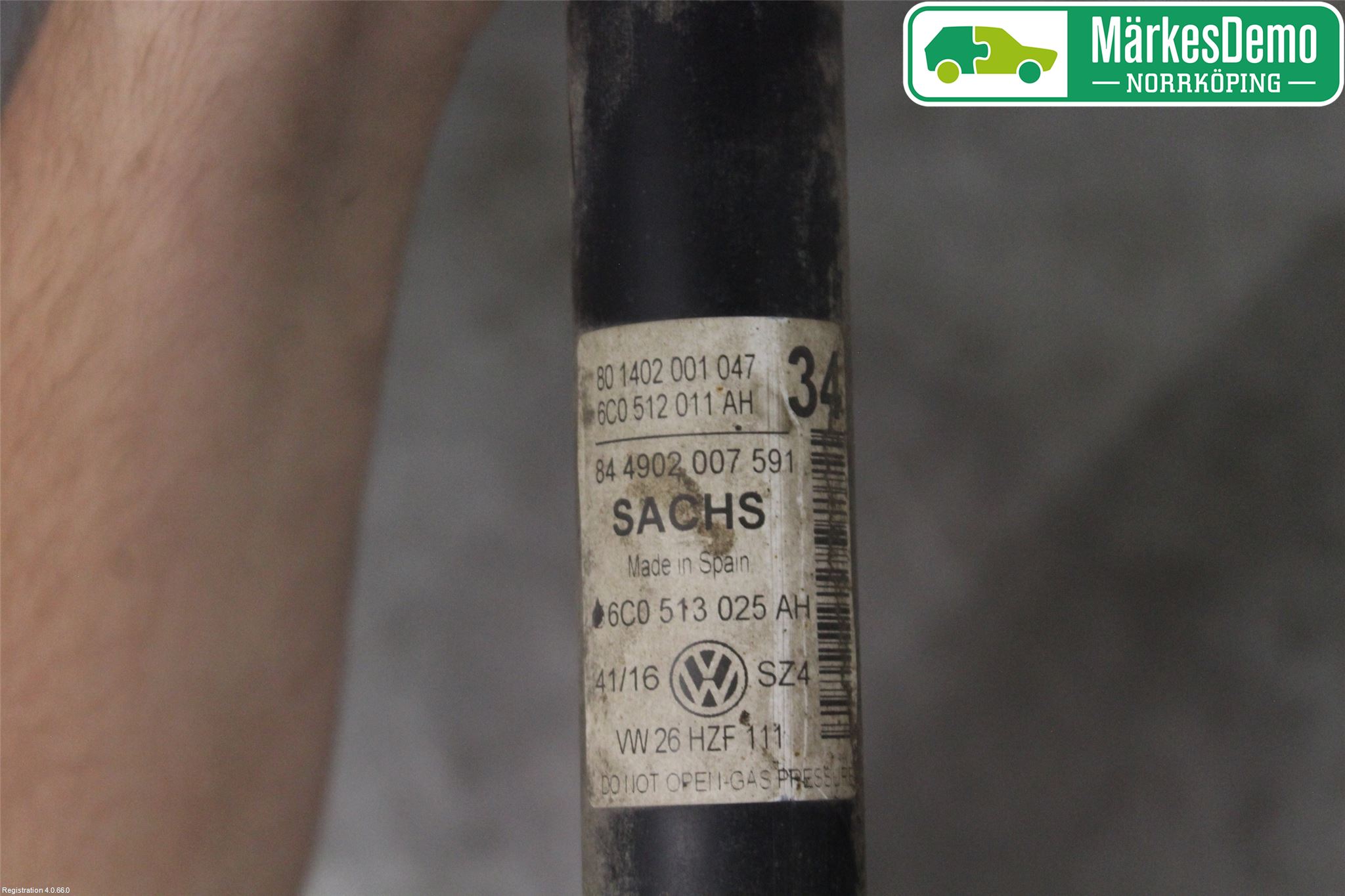 Volkswagen VW POLO 10-17 Støtdemper Bak