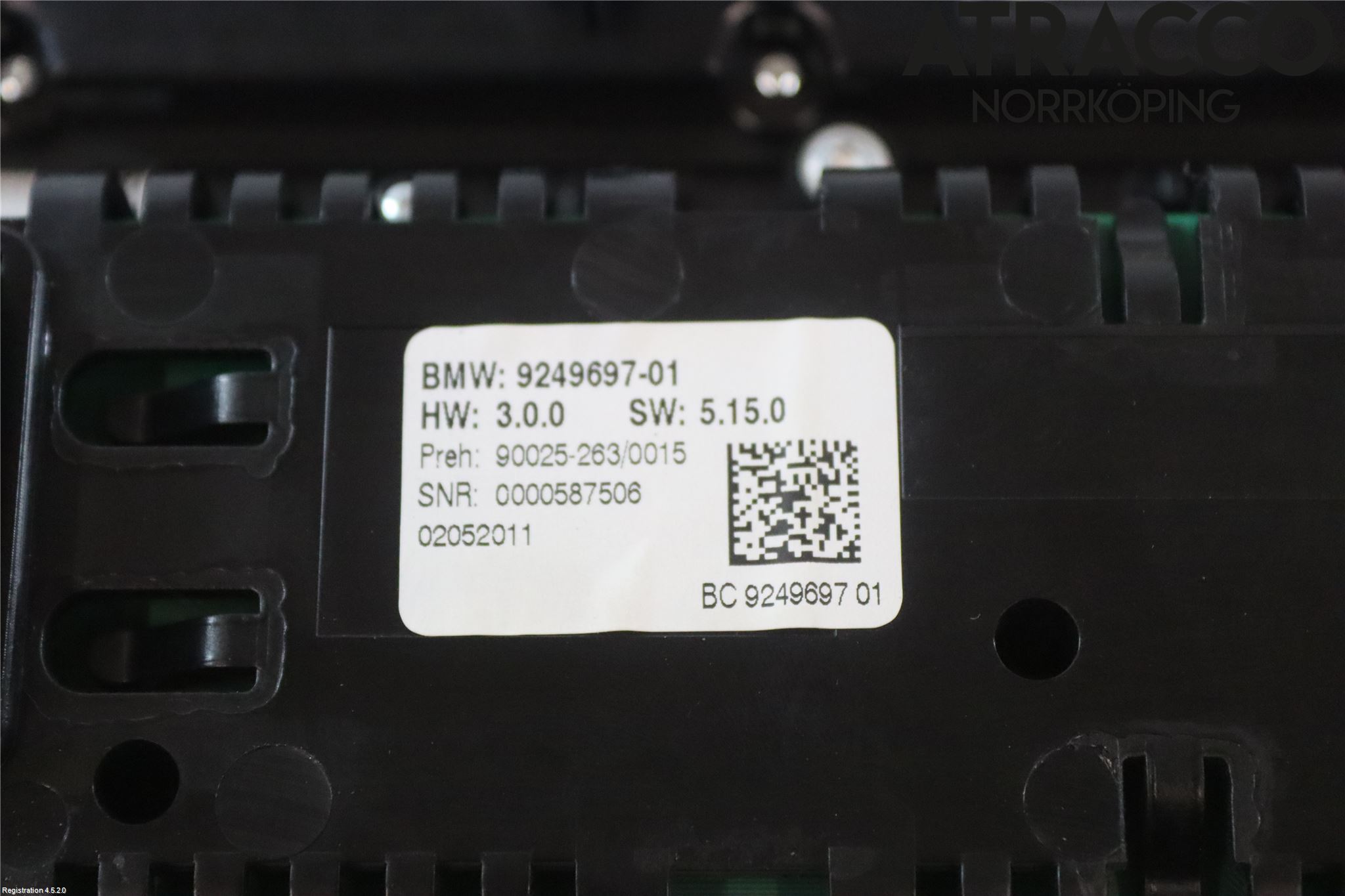 BMW 5 F10/F11/F18 09-17 Varmeapparat Panel(Regulering)
