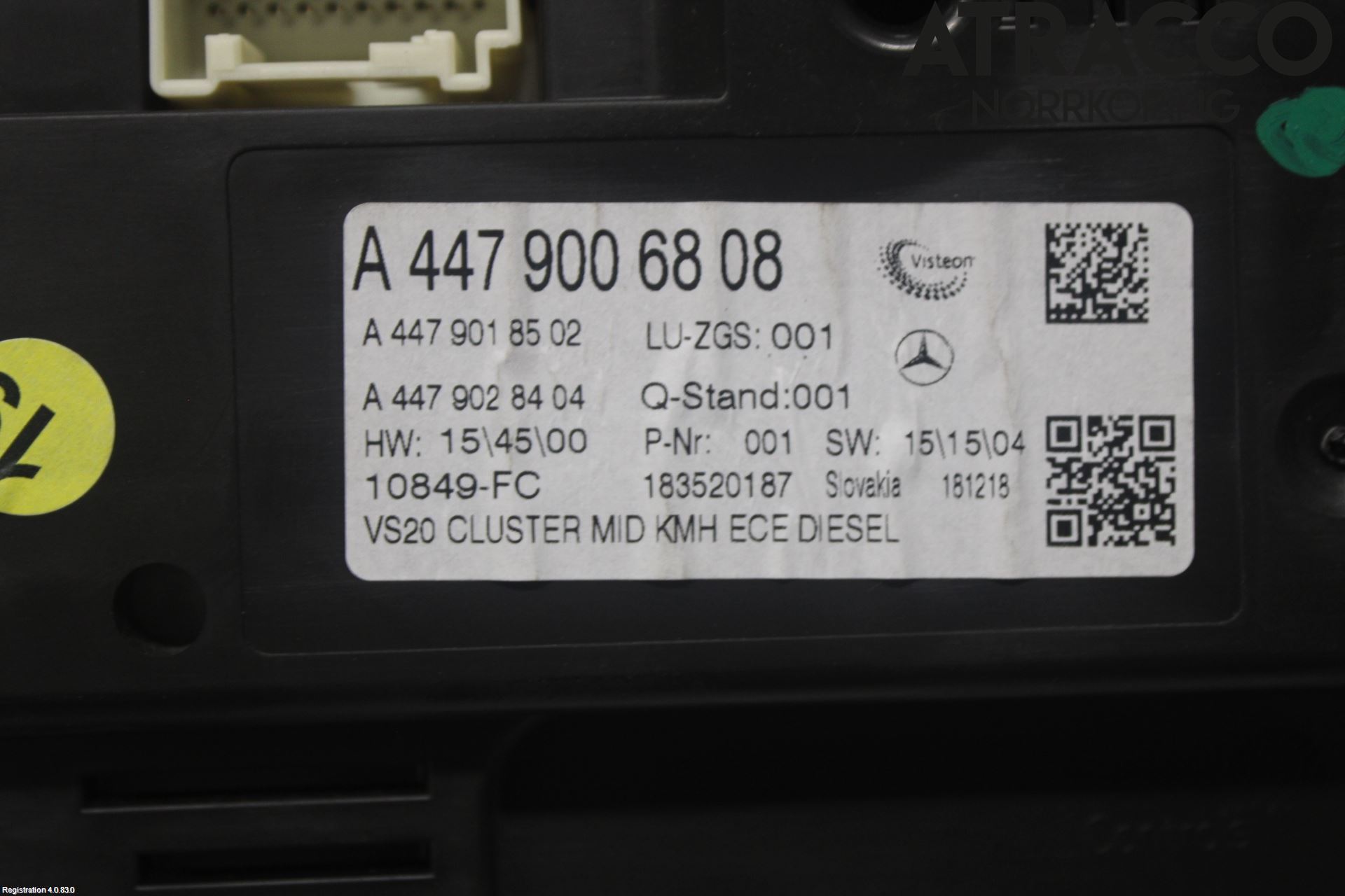 Mercedes-Benz MB VITO/V-KLASS (W640,W447,W448) 14- Instr Kombinert