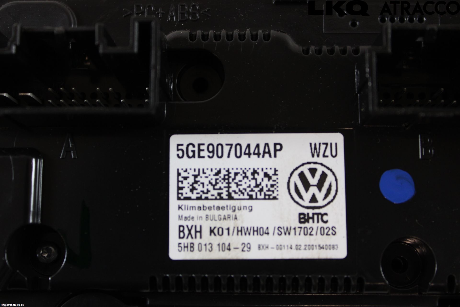 Volkswagen VW GOLF / E-GOLF VII 13-20 Varmeapparat Panel(Regulering)