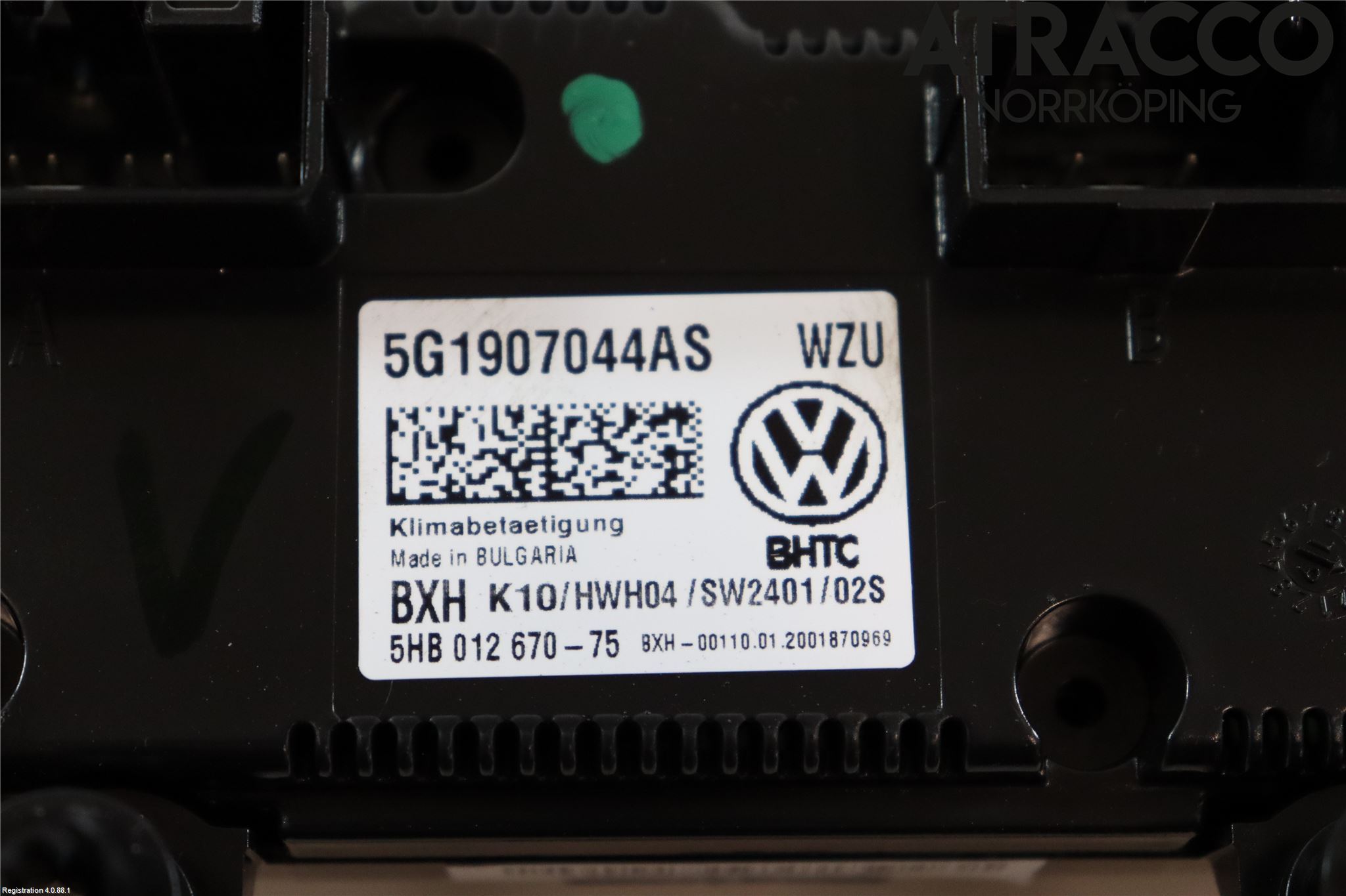 Volkswagen VW T-ROC 18- Varmeapparat Panel(Regulering)