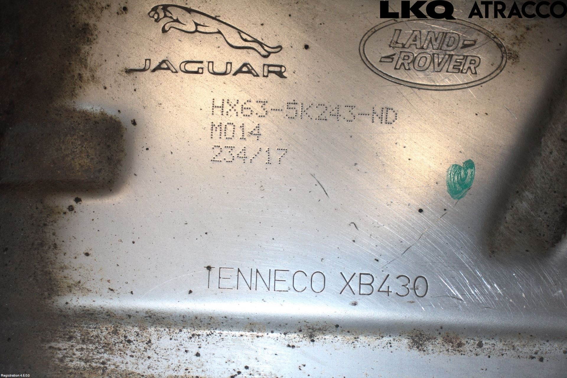 Jaguar XF (X260) 16-24 Eksos Bakre Potte